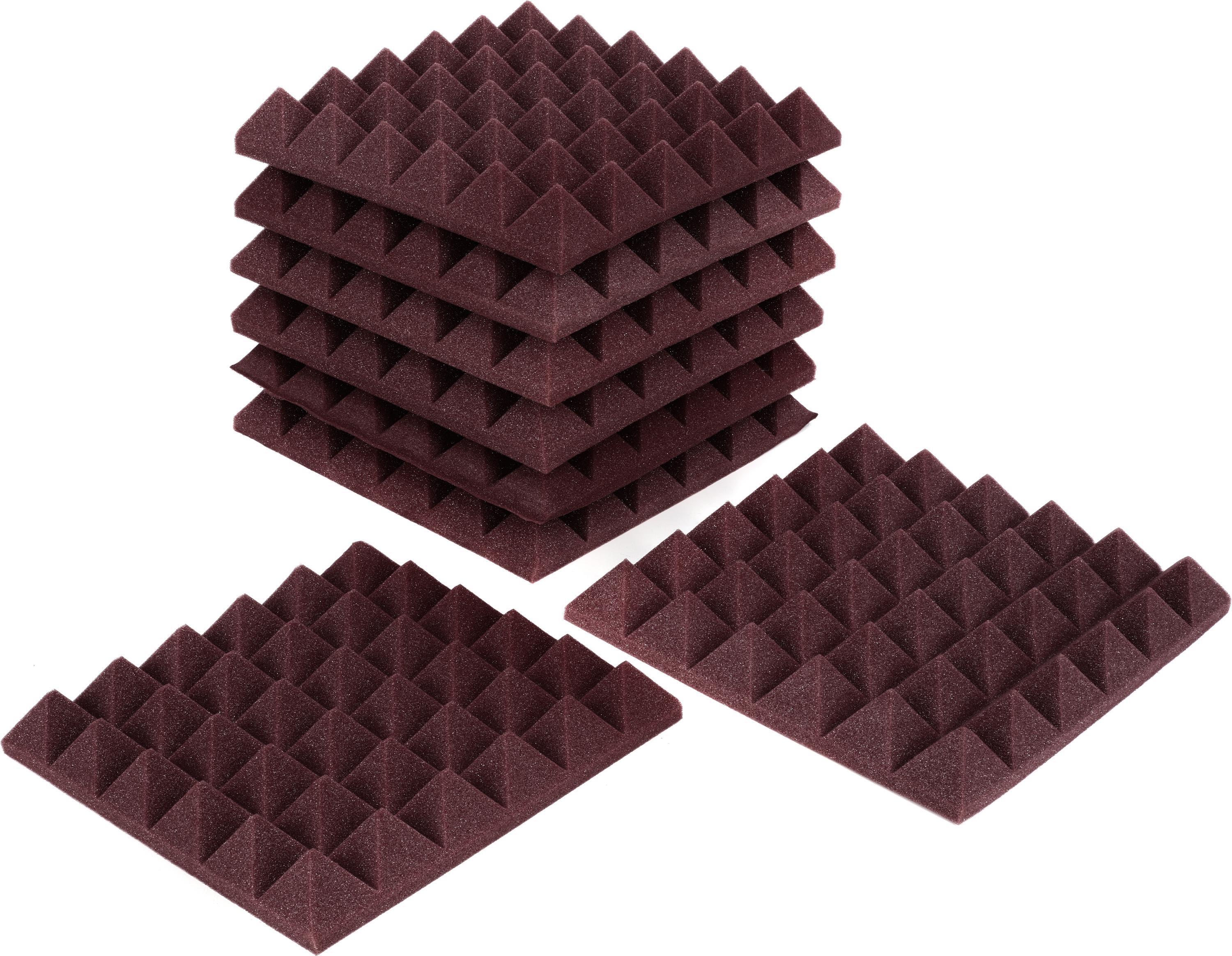 Bundled Item: Gator Acoustic Pyramid Panels - 1x1 foot 8-pack - Burgundy
