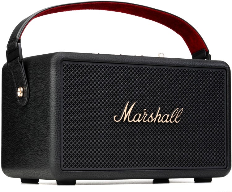 Marshall Kilburn III Bluetooth Speaker Black and Brass Sweetwater
