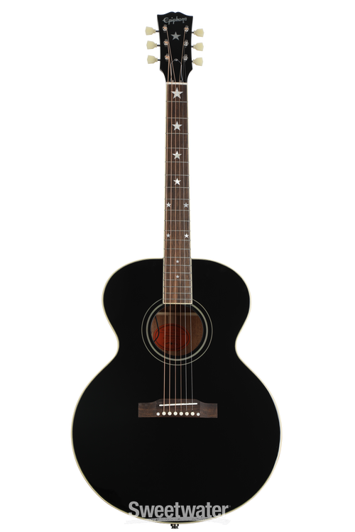 Epiphone J-180 LS Acoustic-electric Guitar - Ebony | Sweetwater