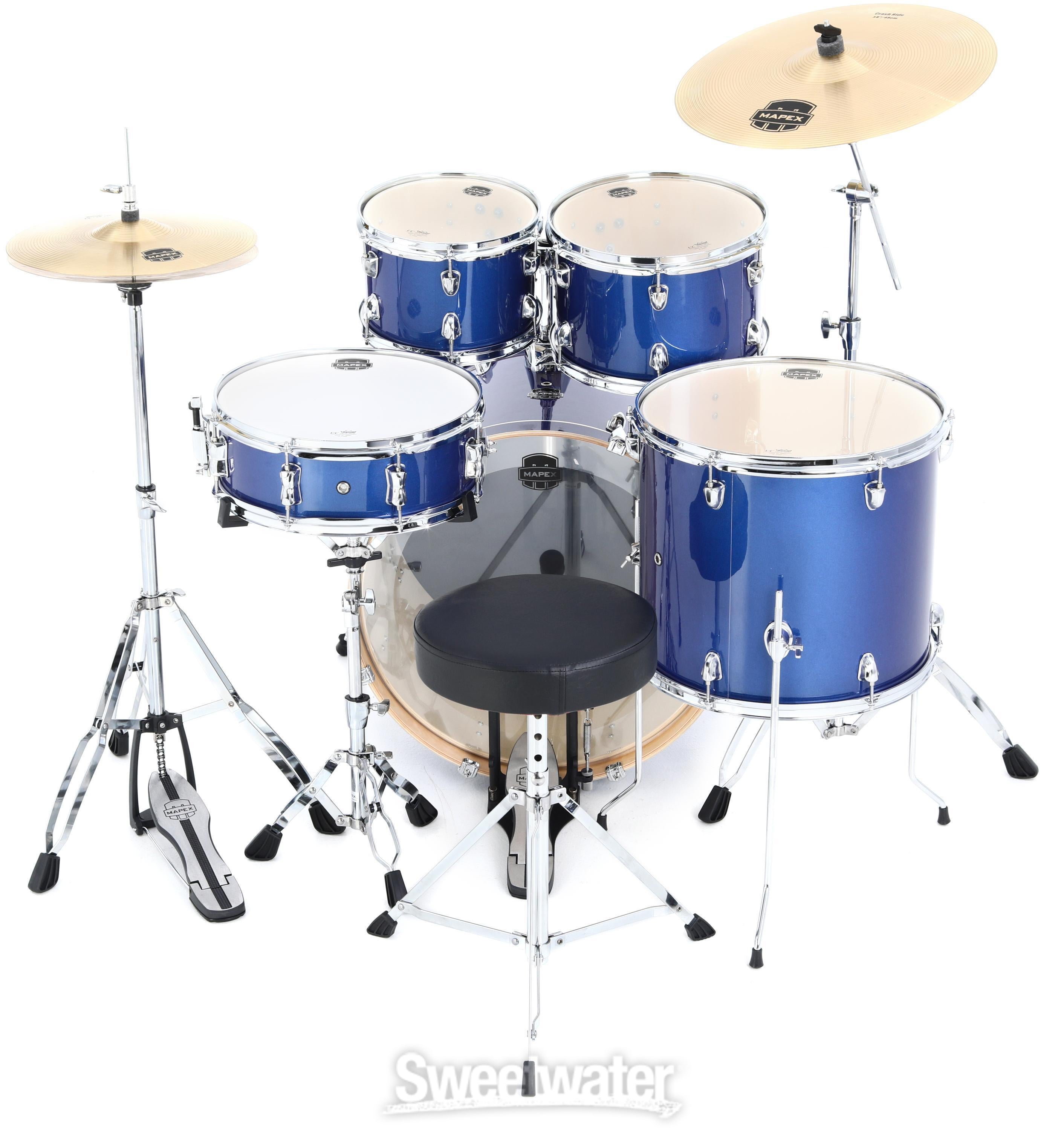Mapex Venus VE5294FTC 5-piece Rock Complete Drum Set - Blue Sky