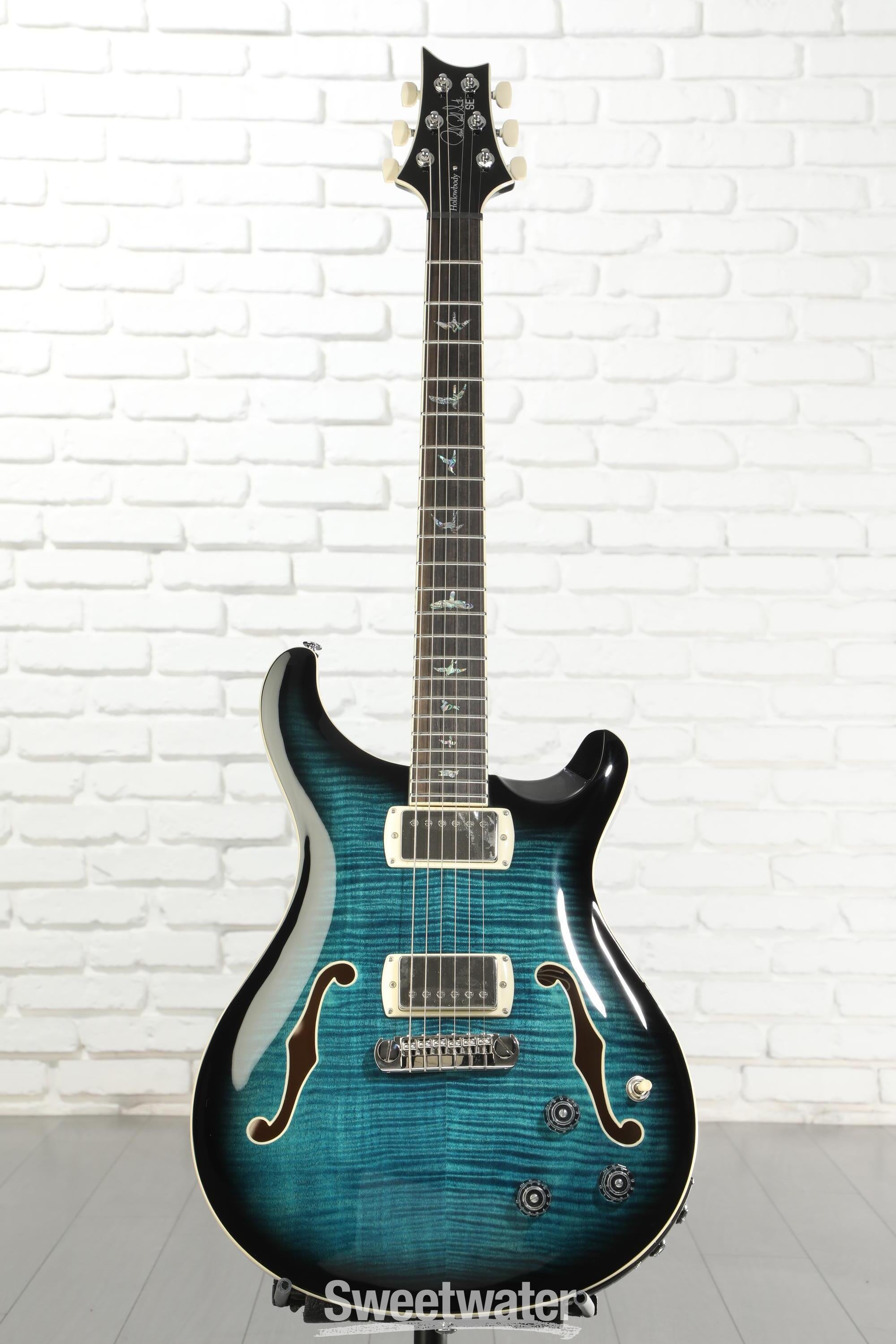 PRS SE Hollowbody II Piezo Electric Guitar - Peacock Blue | Sweetwater