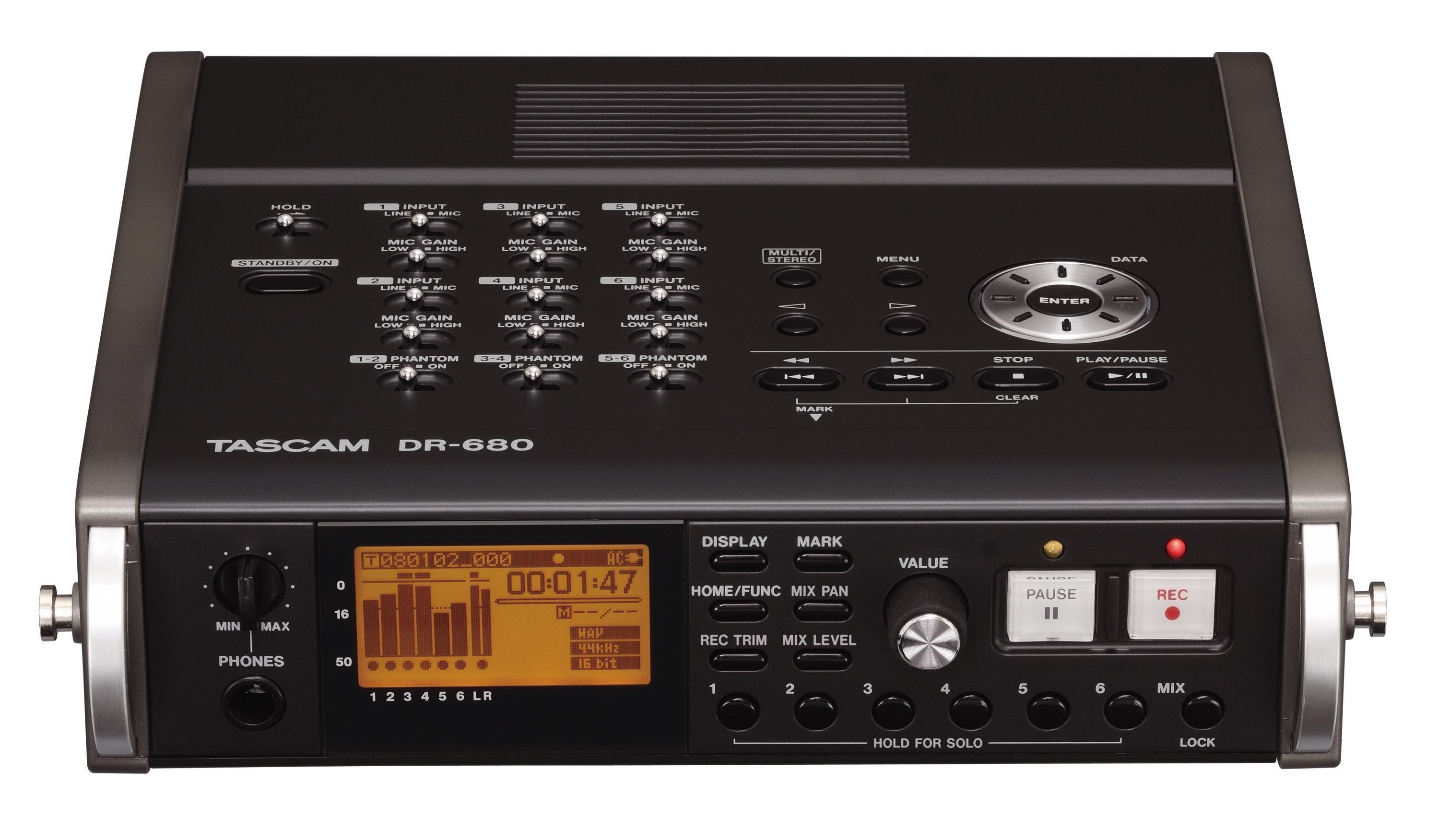 TASCAM DR-680 ポータブルマルチトラックレコーダー DR-680 | ポータブルマルチトラックレコーダー（SD／SDHC