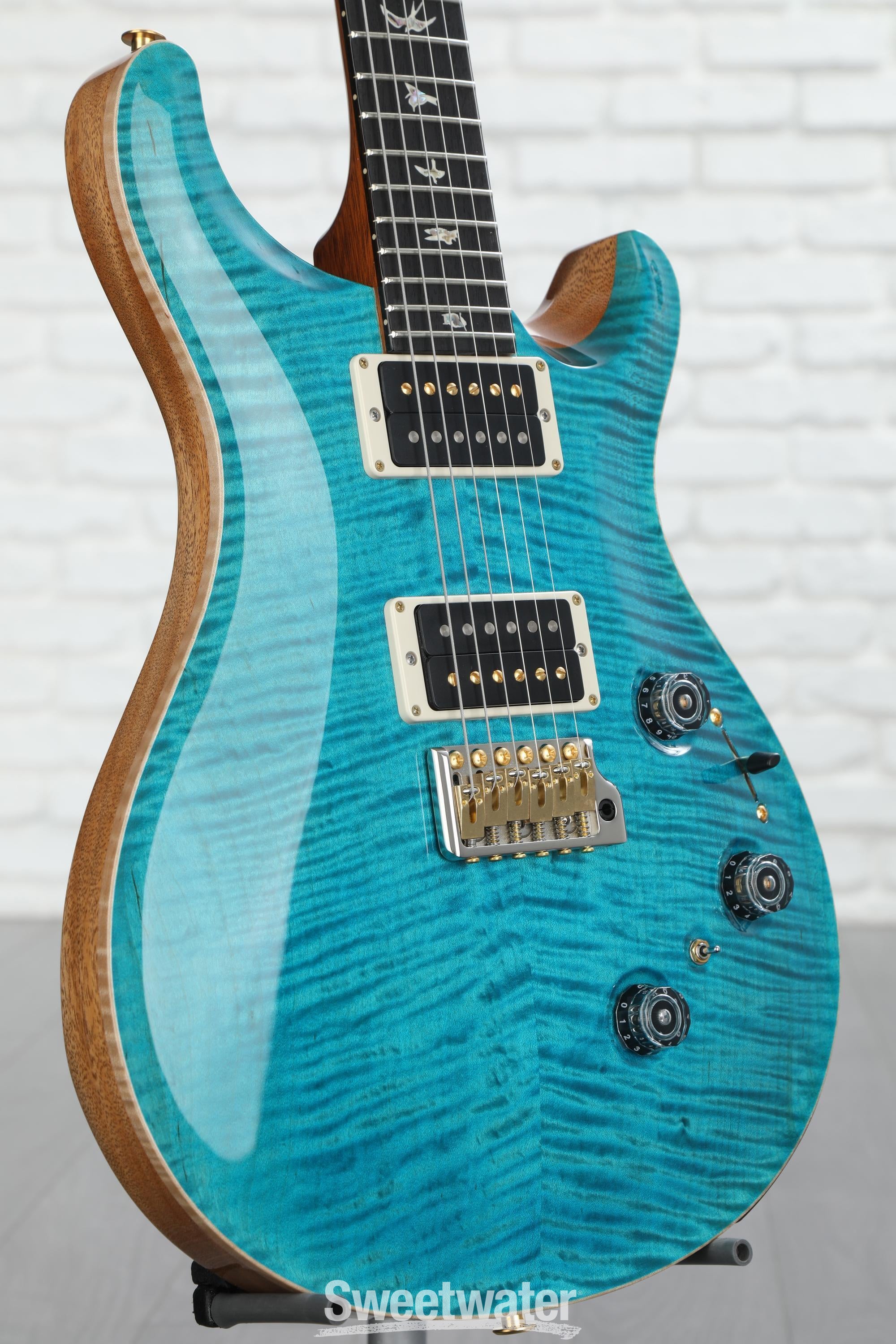 PRS Custom 24 Piezo 10-Top Electric Guitar - Carroll Blue/Natural