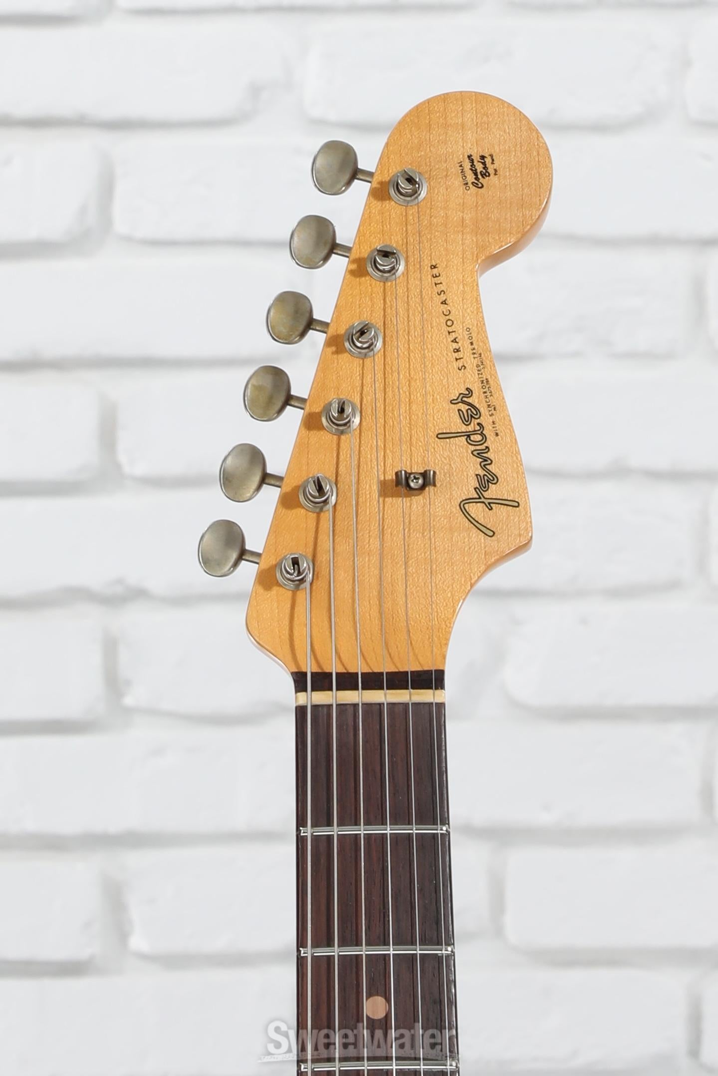 ギター Fender Custom Shop 62/63 Stratocaster Fender Custom Shop '62/'63 Heavy Relic Strat - Aged Fiesta Red