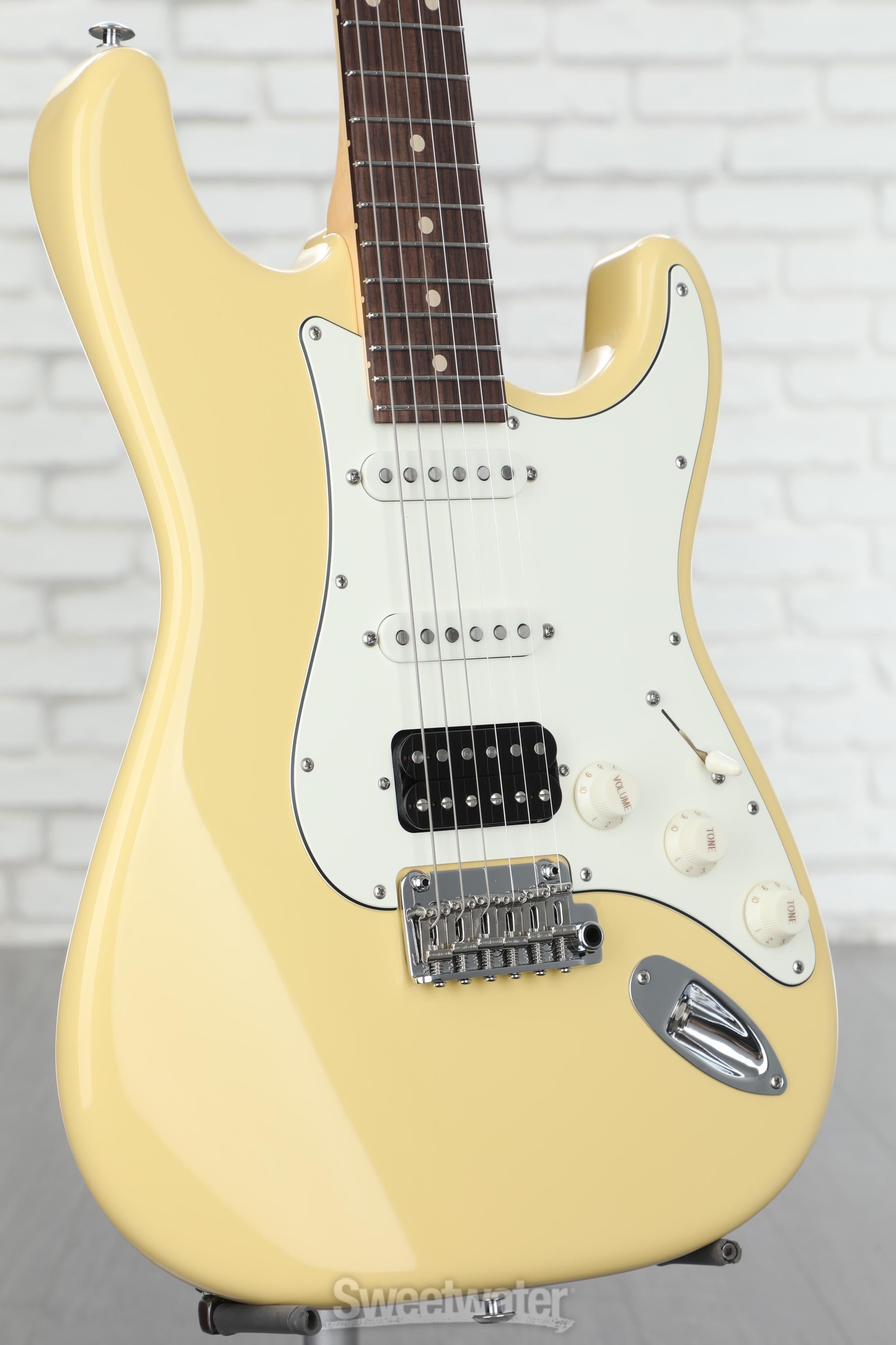 Suhr Classic S Electric Guitar - Vintage Yellow, HSS | Sweetwater