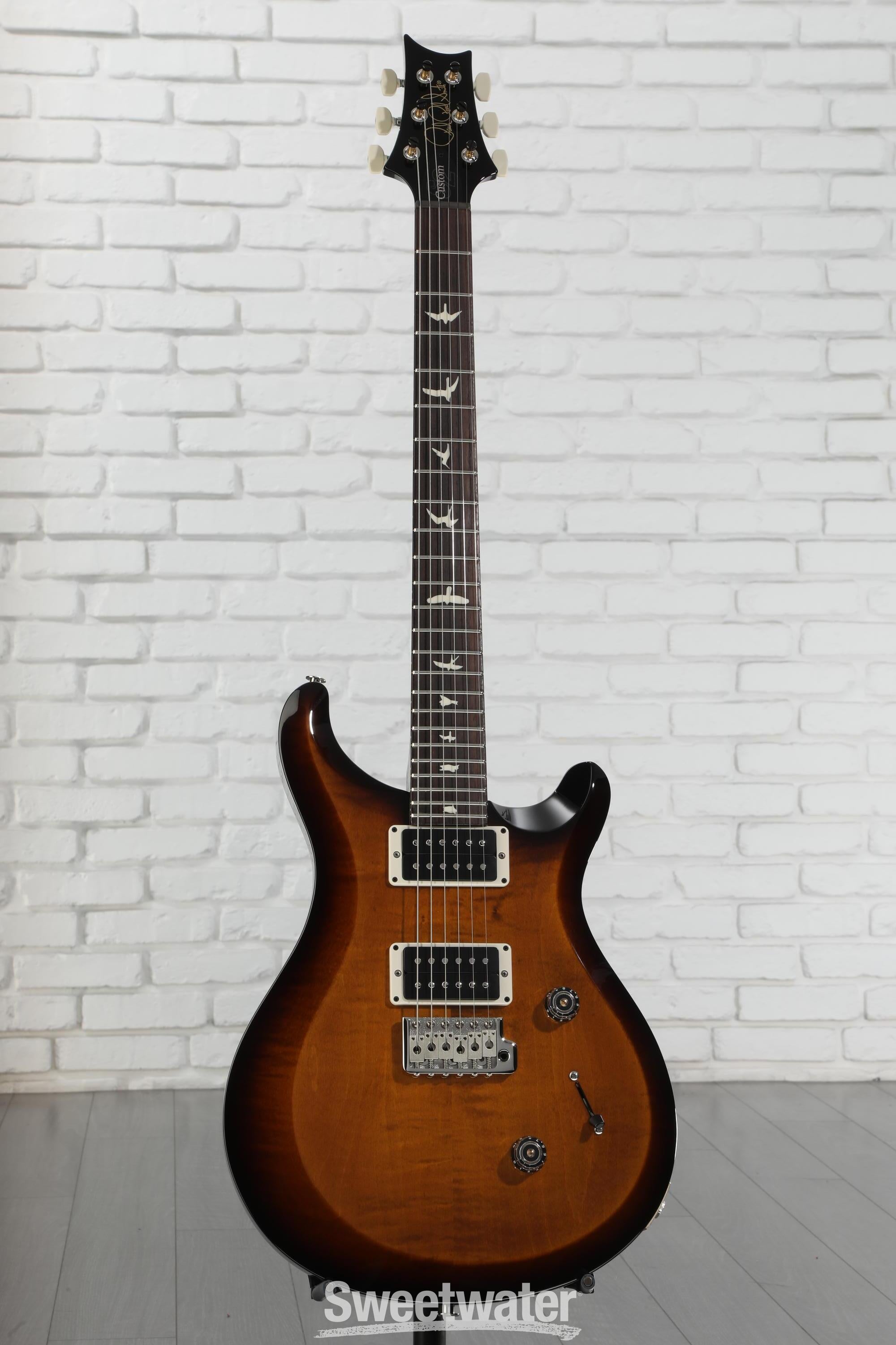 PRS S2 Custom 24 Electric Guitar - Black Amber | Sweetwater
