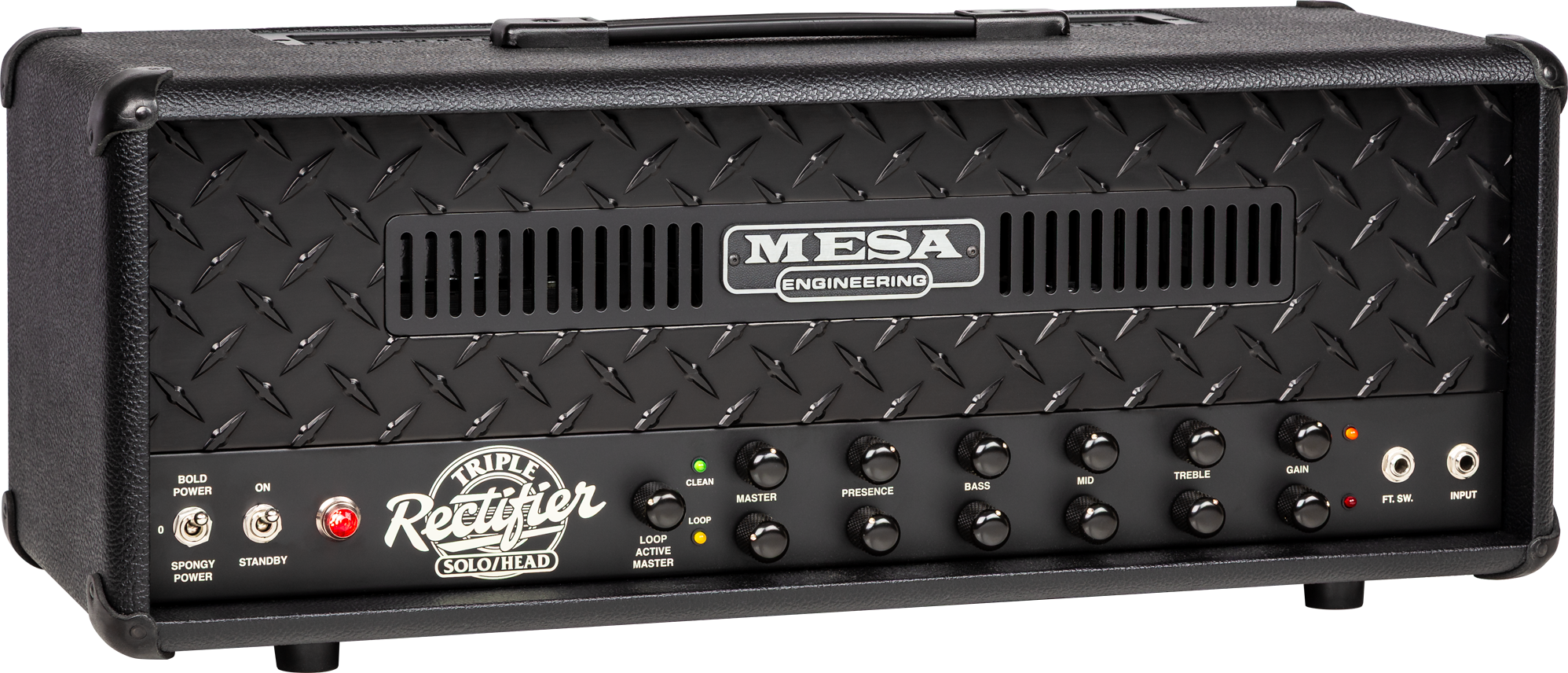 Photo of Mesa/Boogie '90s Triple Rectifier 150-watt Amplifier Head - Black Diamond Faceplate