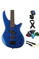 Photo of Jackson Spectra JS2 Bass Guitar Essentials Bundle - Metallic Blue