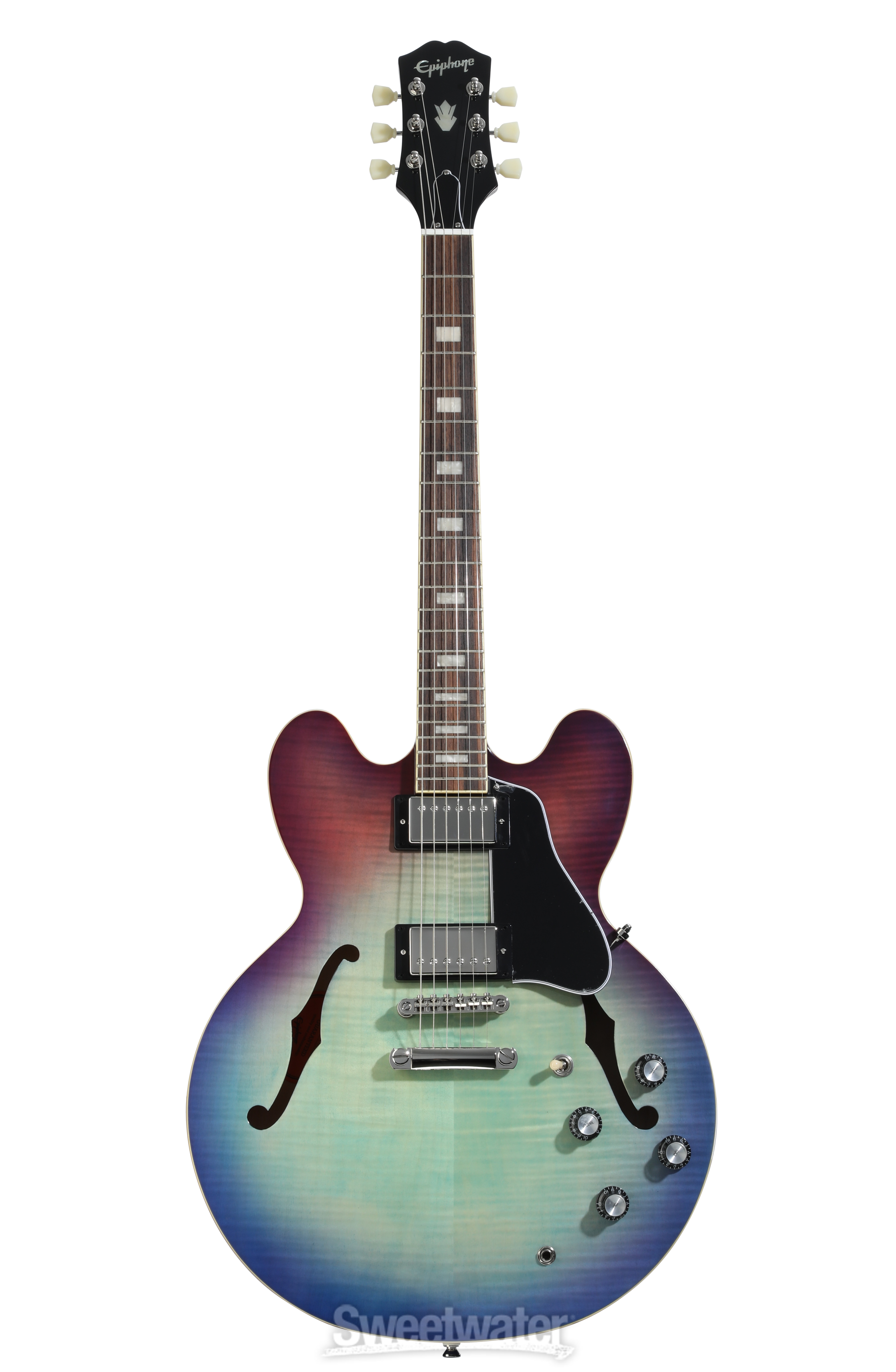 Epiphone ES-335 Figured Semi-hollowbody - Blueberry Burst | Sweetwater