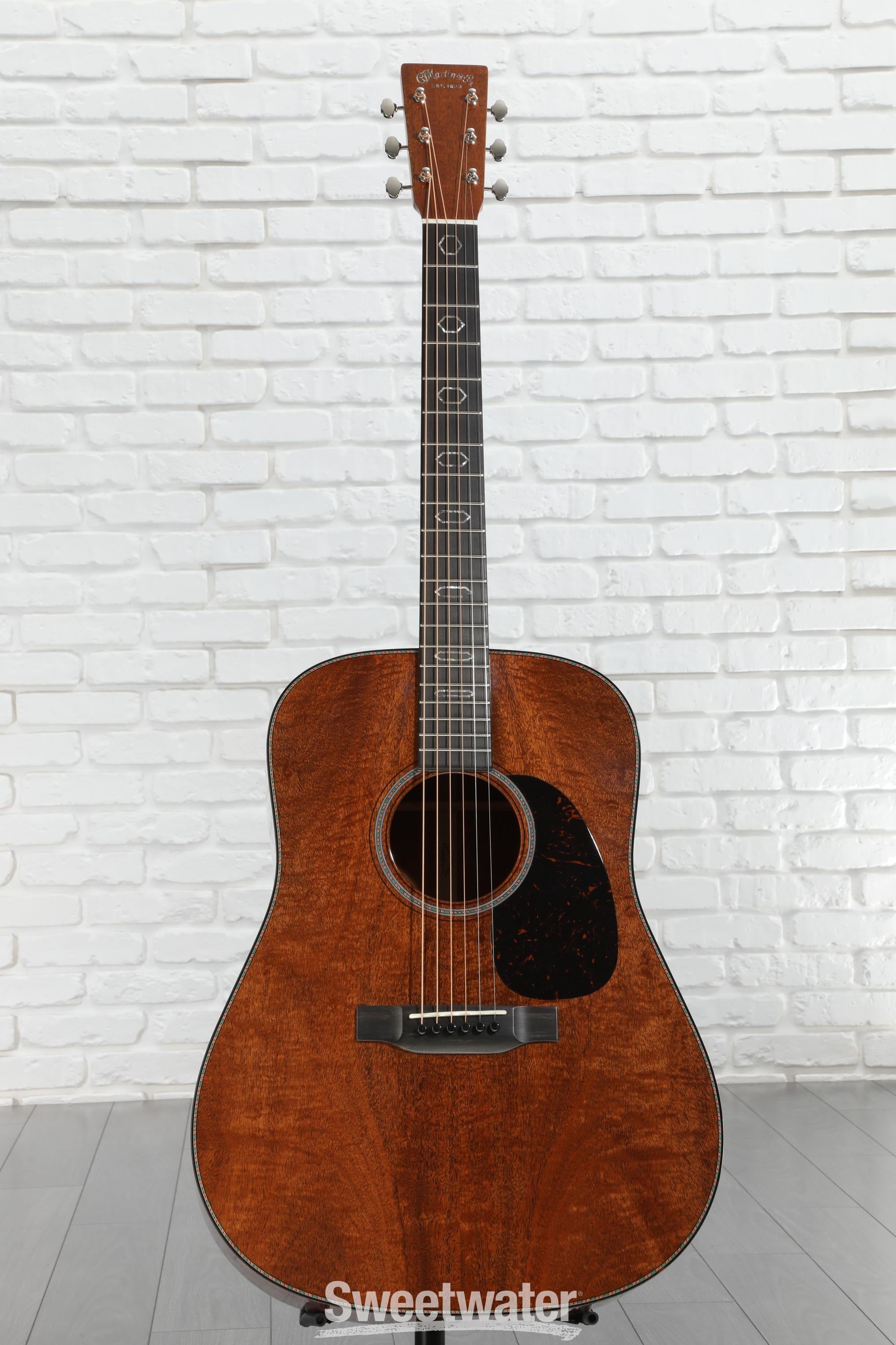Martin Custom Shop D-18 Flame Mahogany Acoustic Guitar - Natural