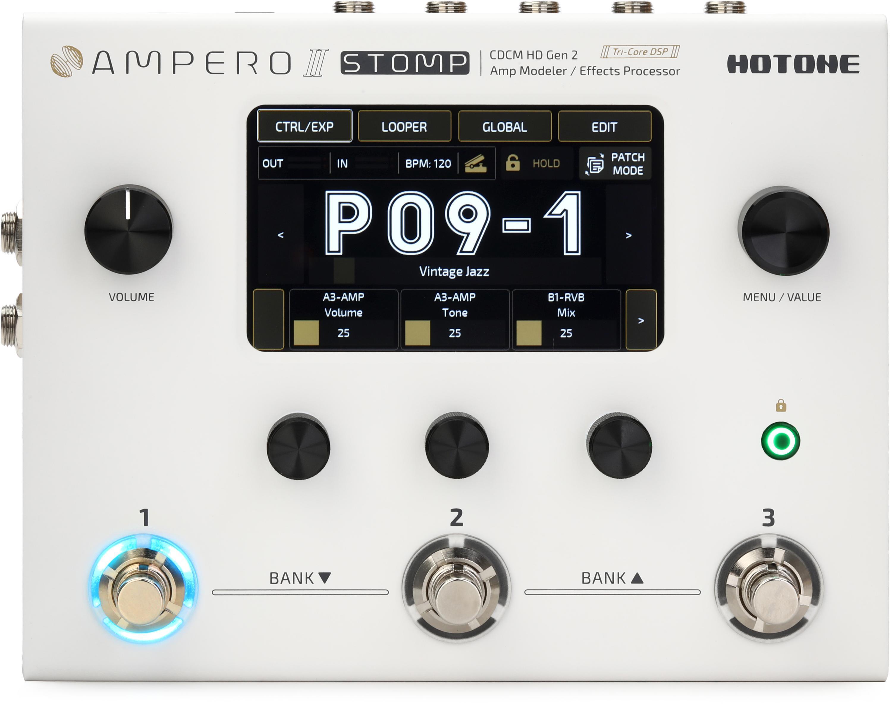 Hotone Ampero II Stomp Amp Modeler and Effects Processor Pedal | Sweetwater