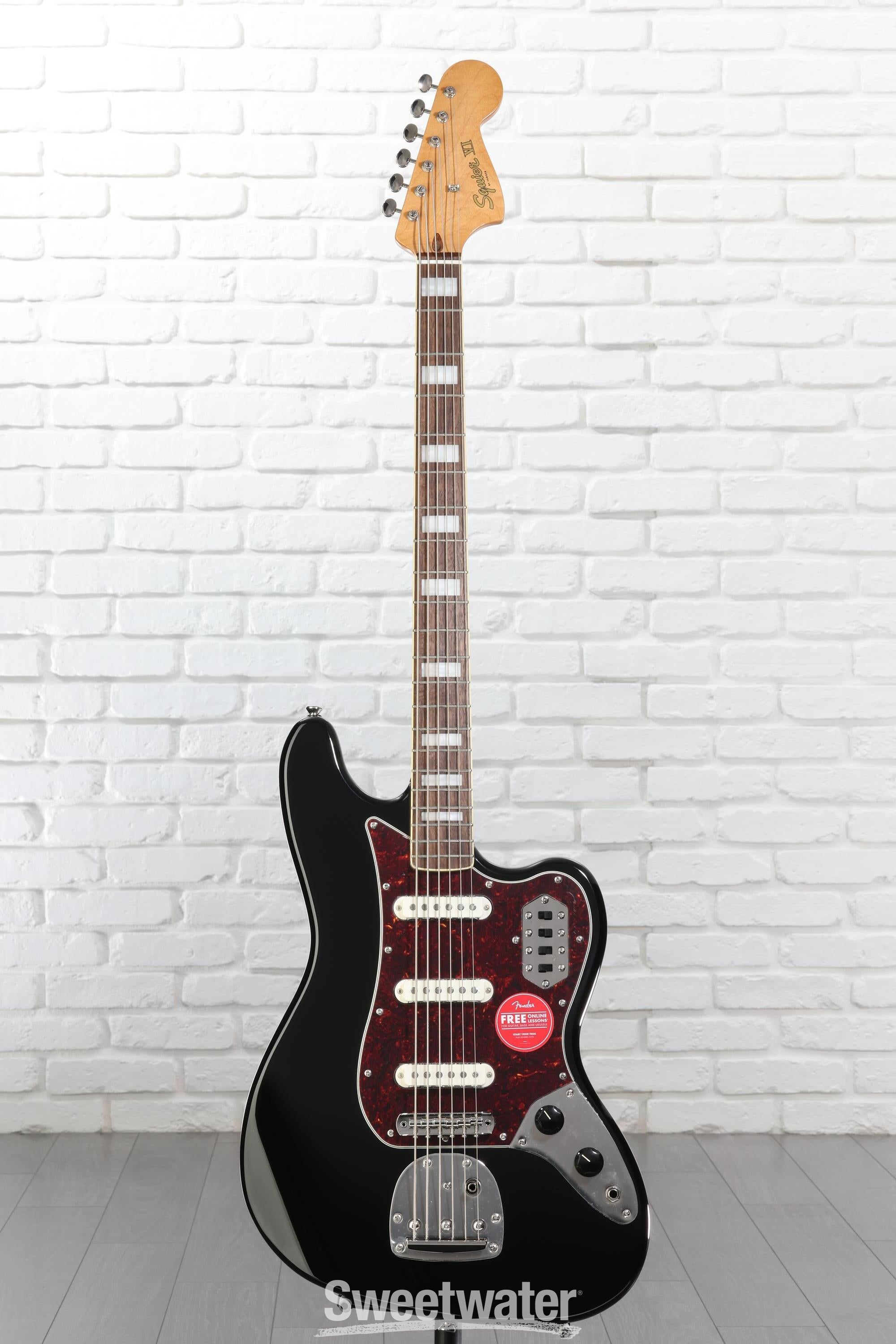 Squier Classic Vibe Bass VI Guitar - Black | Sweetwater