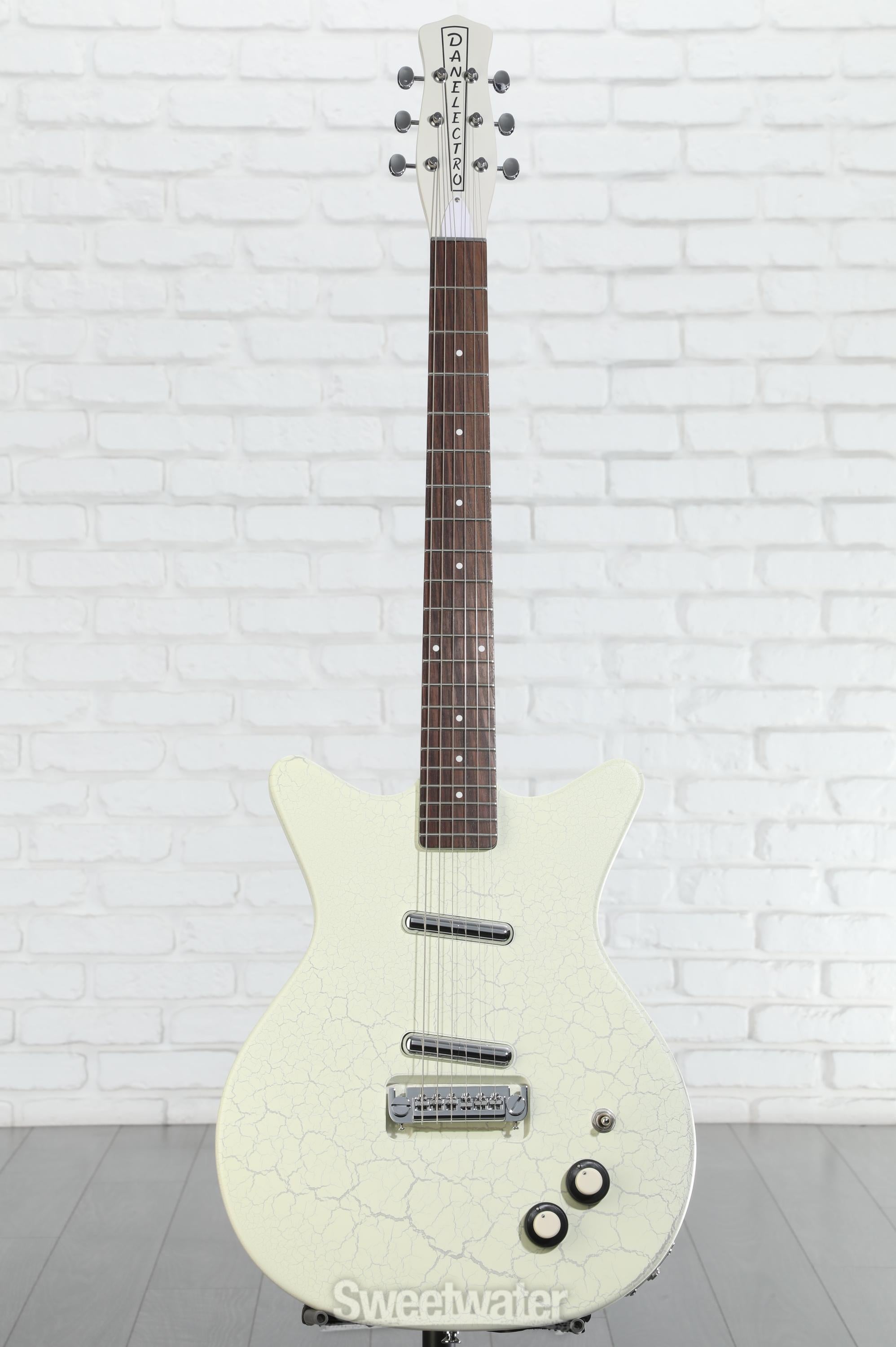 Danelectro '59M NOS+ Electric Guitar - White Crackle