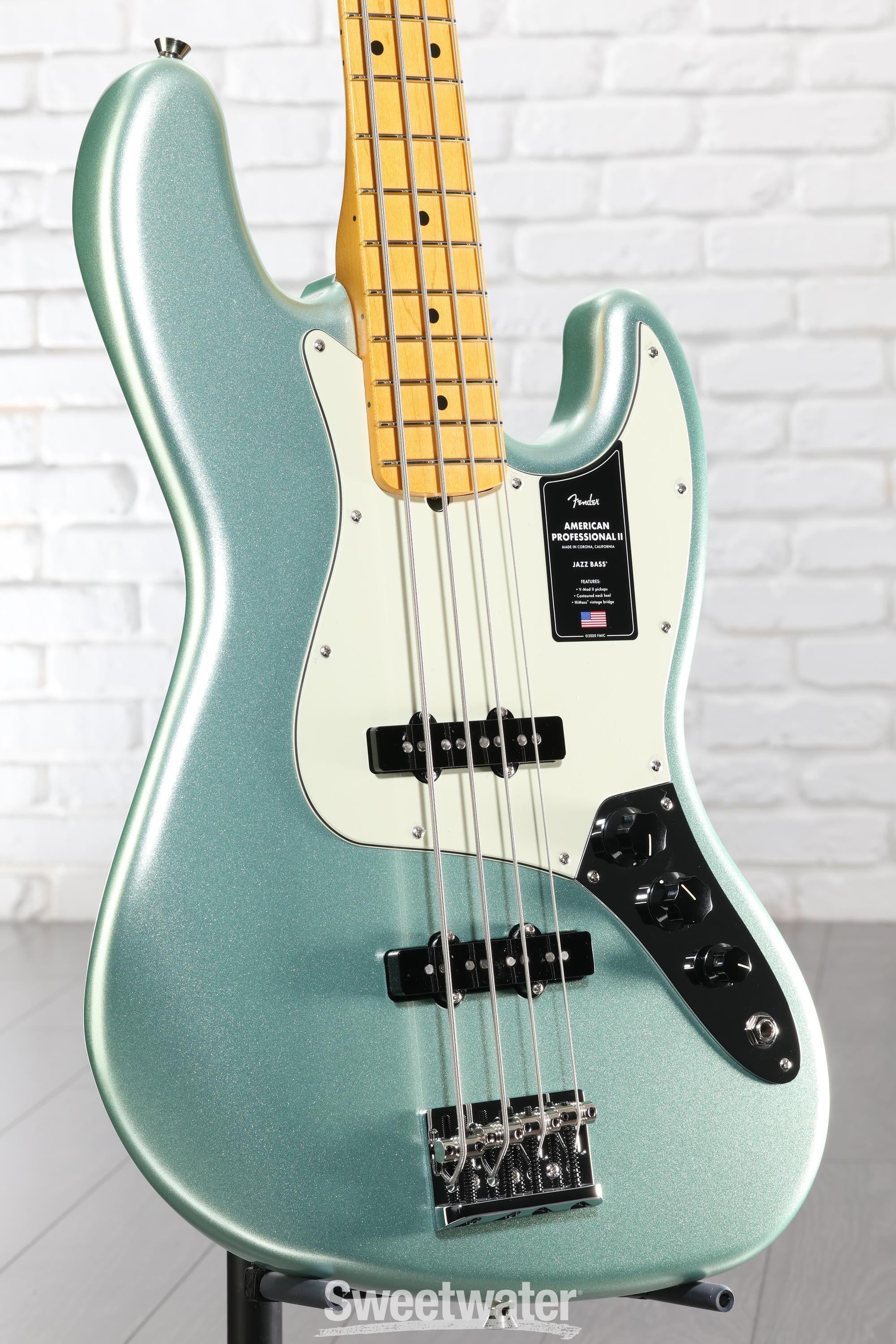 Fender American Professional II Jazz Bass - Mystic Surf Green with