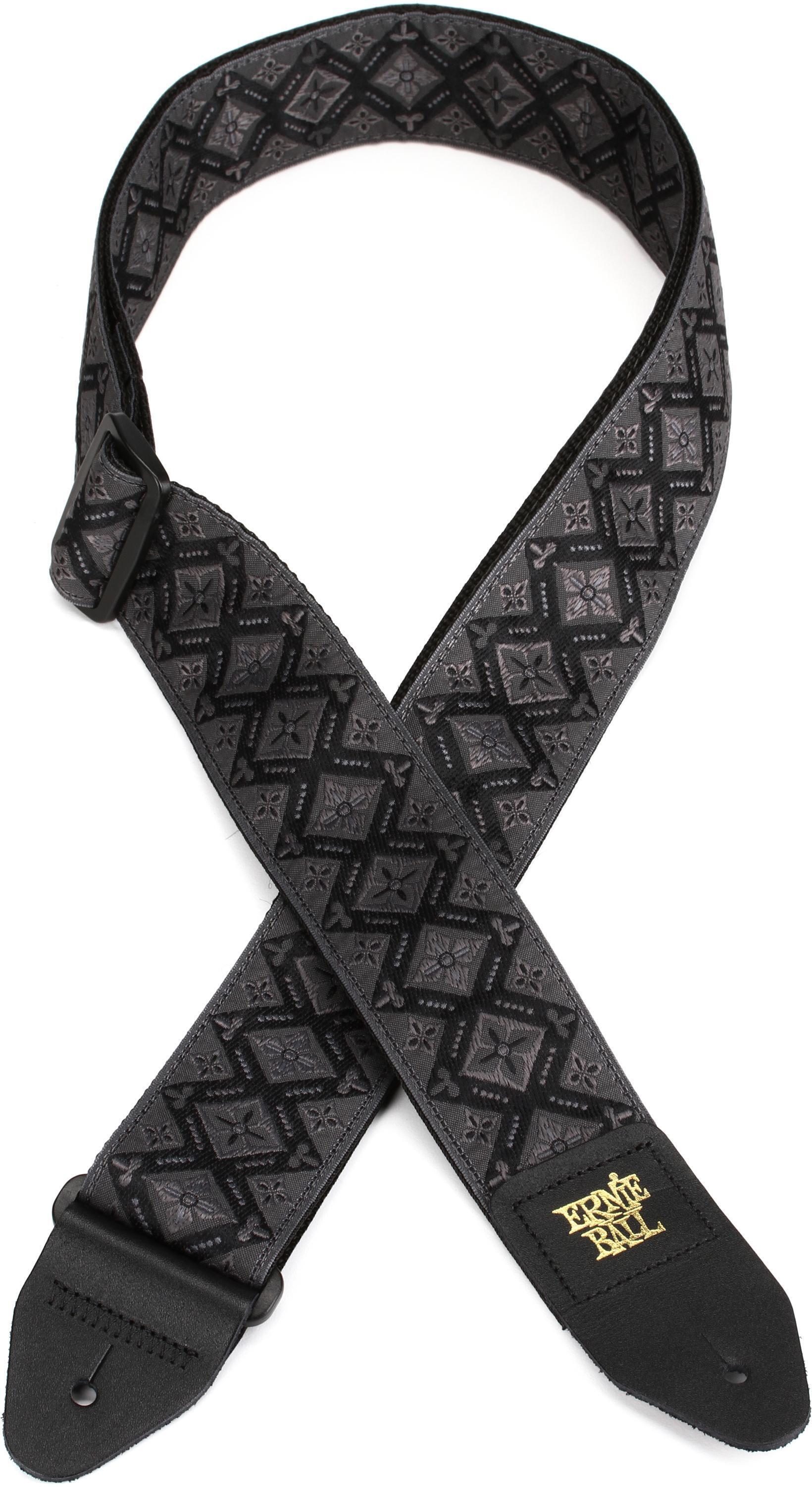 Photo of Ernie Ball Classic Jacquard Guitar Strap - Regal Black