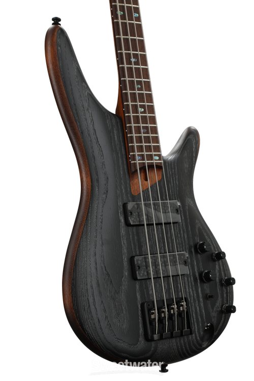 Ibanez SR670 Bass Guitar - Silver Wave Black Flat Reviews | Sweetwater