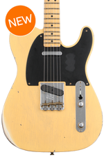 Photo of Fender Custom Shop '52 Telecaster Relic Electric Guitar - Aged Nocaster Blonde, Sweetwater Exclusive