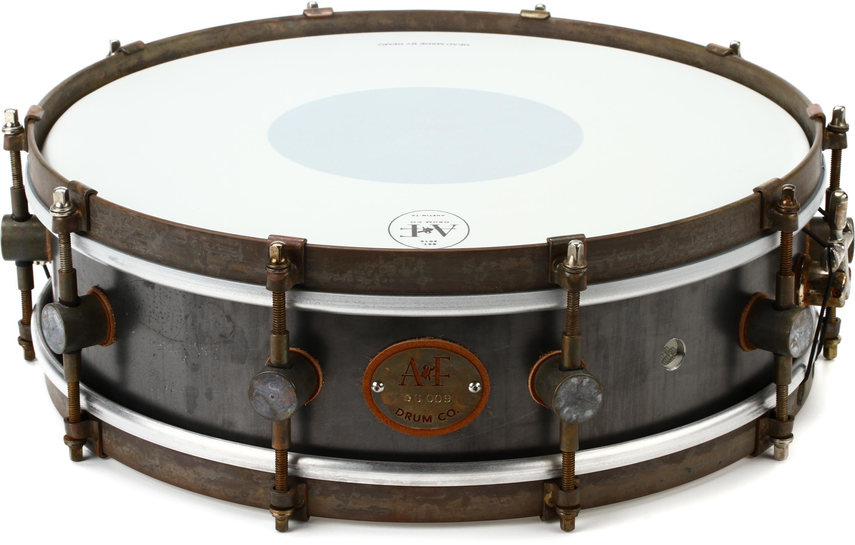 A&F'ers Bell Series Raw Steel Snare Drum - 4 x 14-inch - Sweetwater