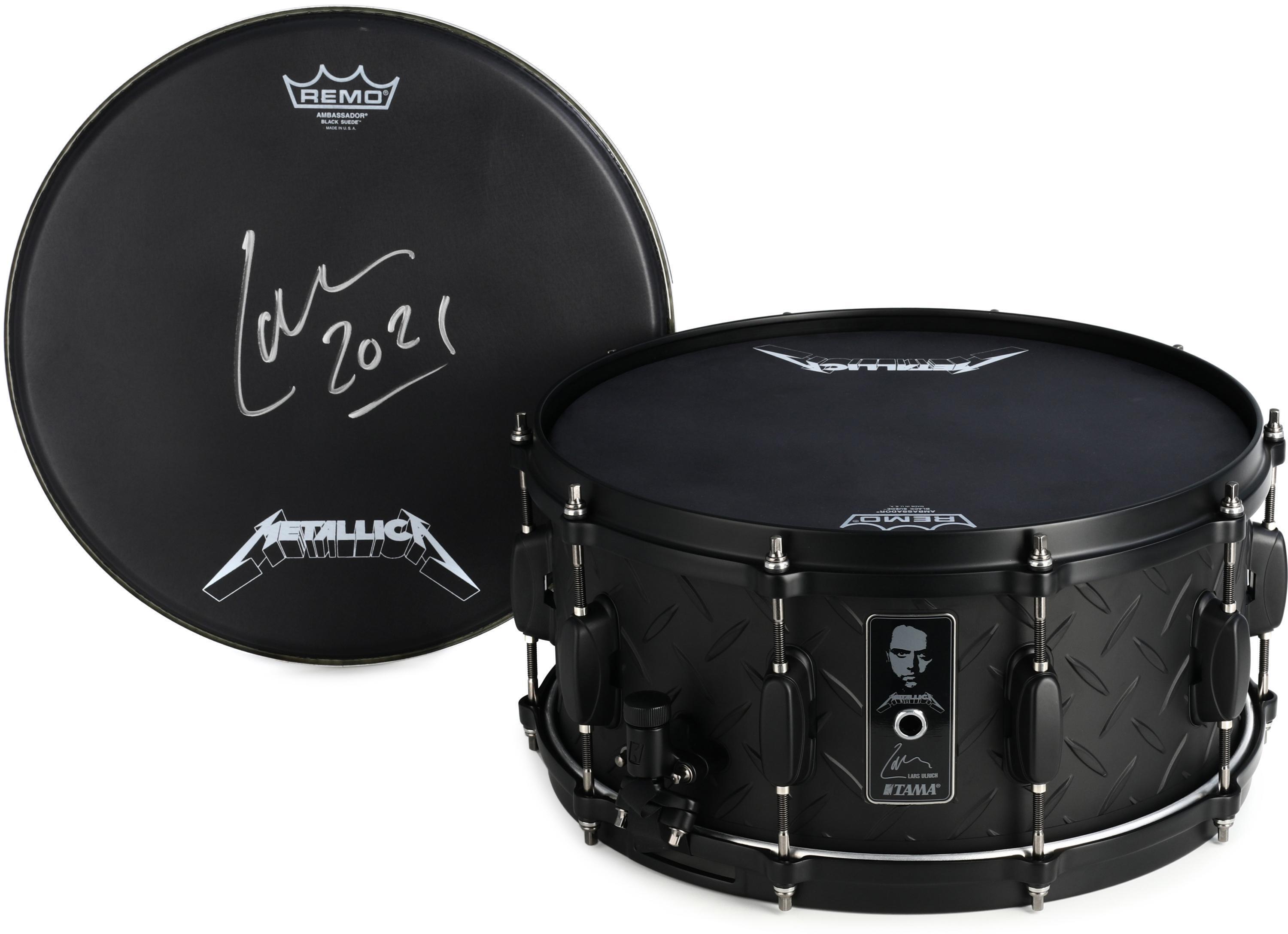 Tama Lars Ulrich Limited Edition Signature Black Album Snare Drum