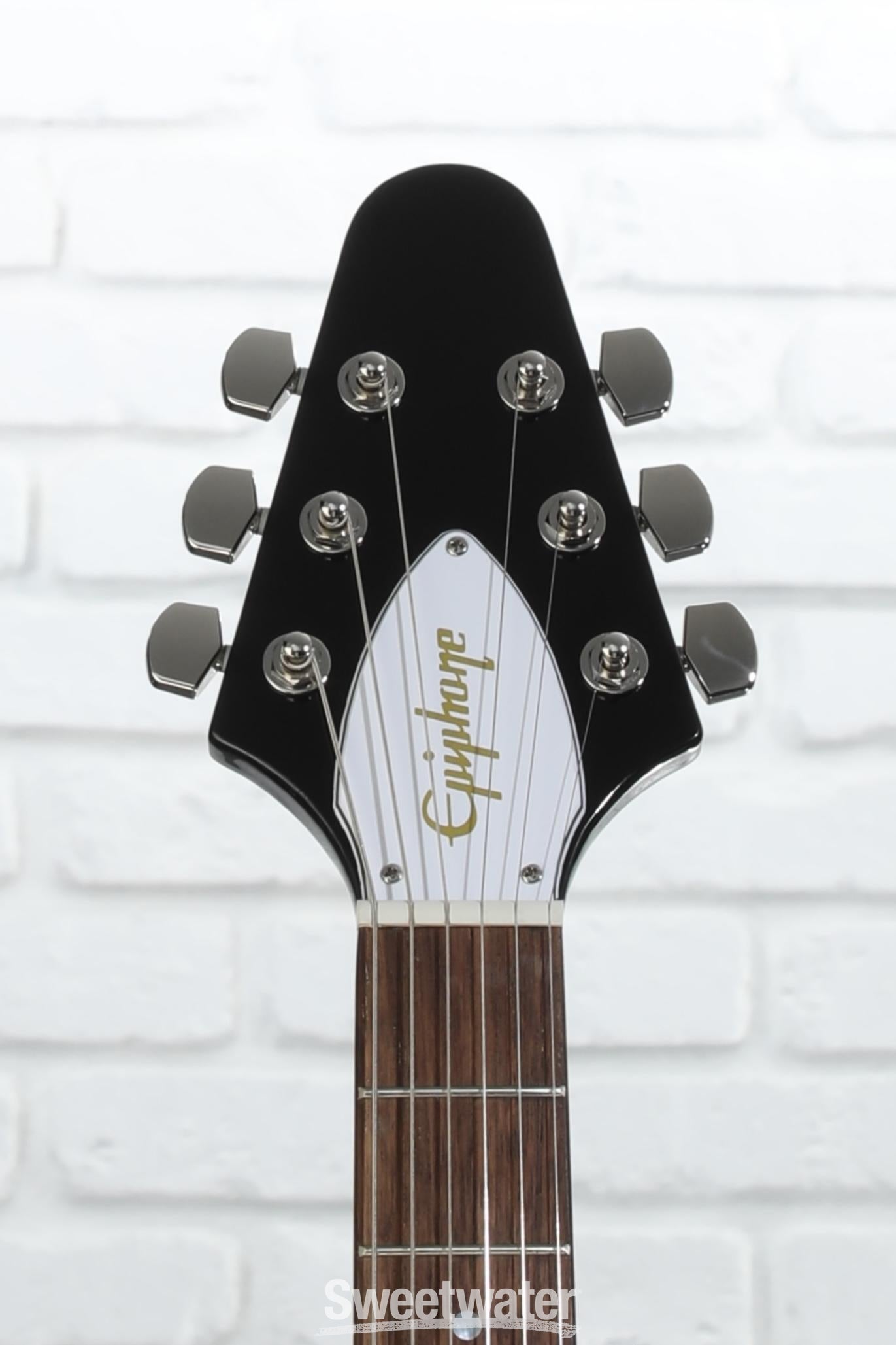Epiphone Kirk Hammett 1979 Flying V Electric Guitar - Ebony Epiphone Kirk Hammett 1979 Flying V Electric Guitar - Ebony