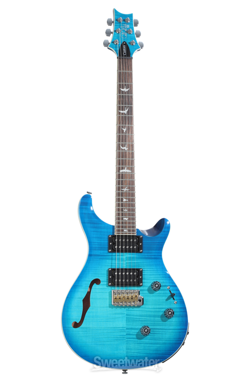 PRS SE Custom 24 Semi-Hollow Piezo Electric Guitar - Lake Blue