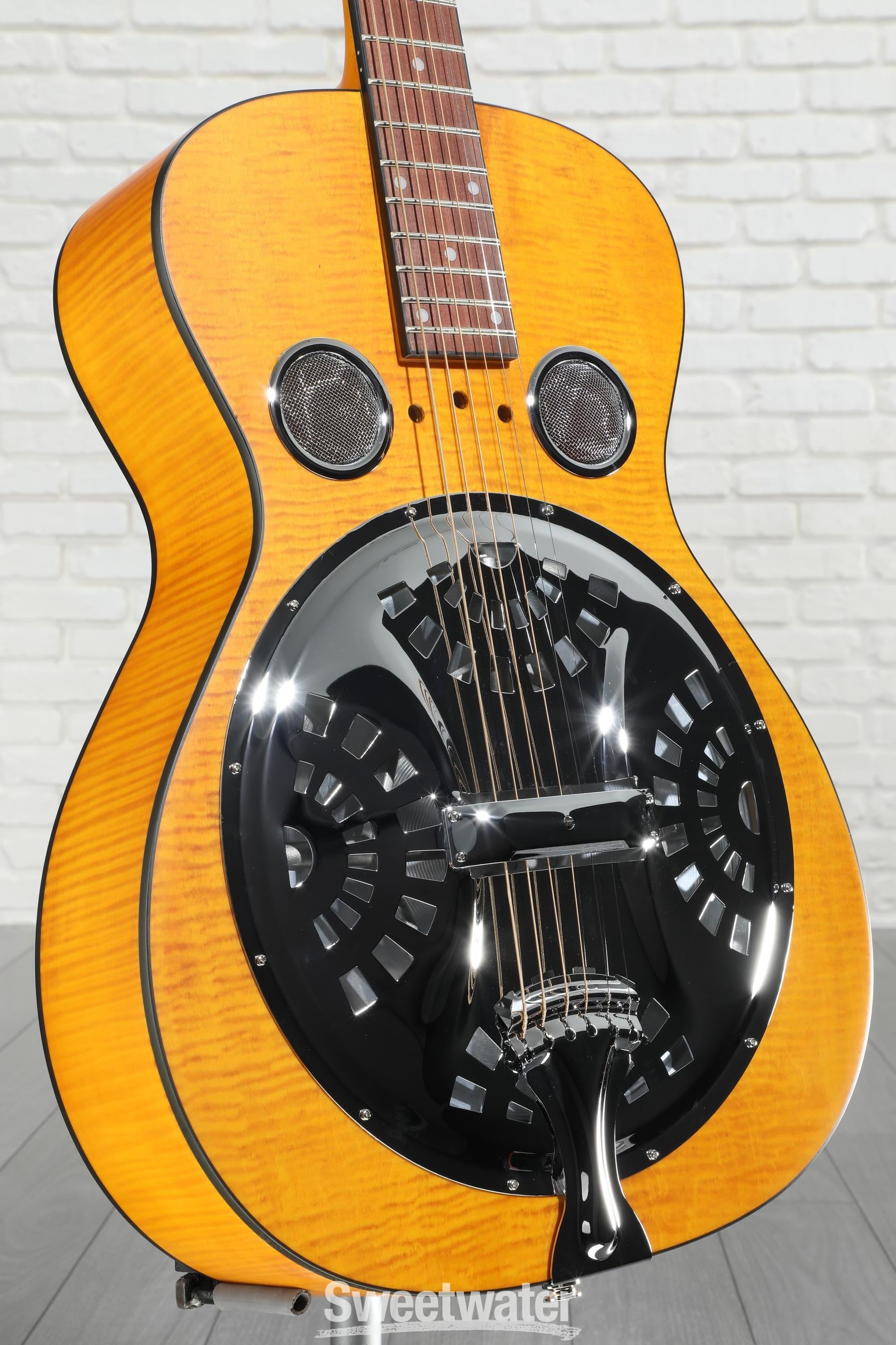 Epiphone Dobro Hound Dog Deluxe Round Neck Resonator Vintage Brown Sweetwater