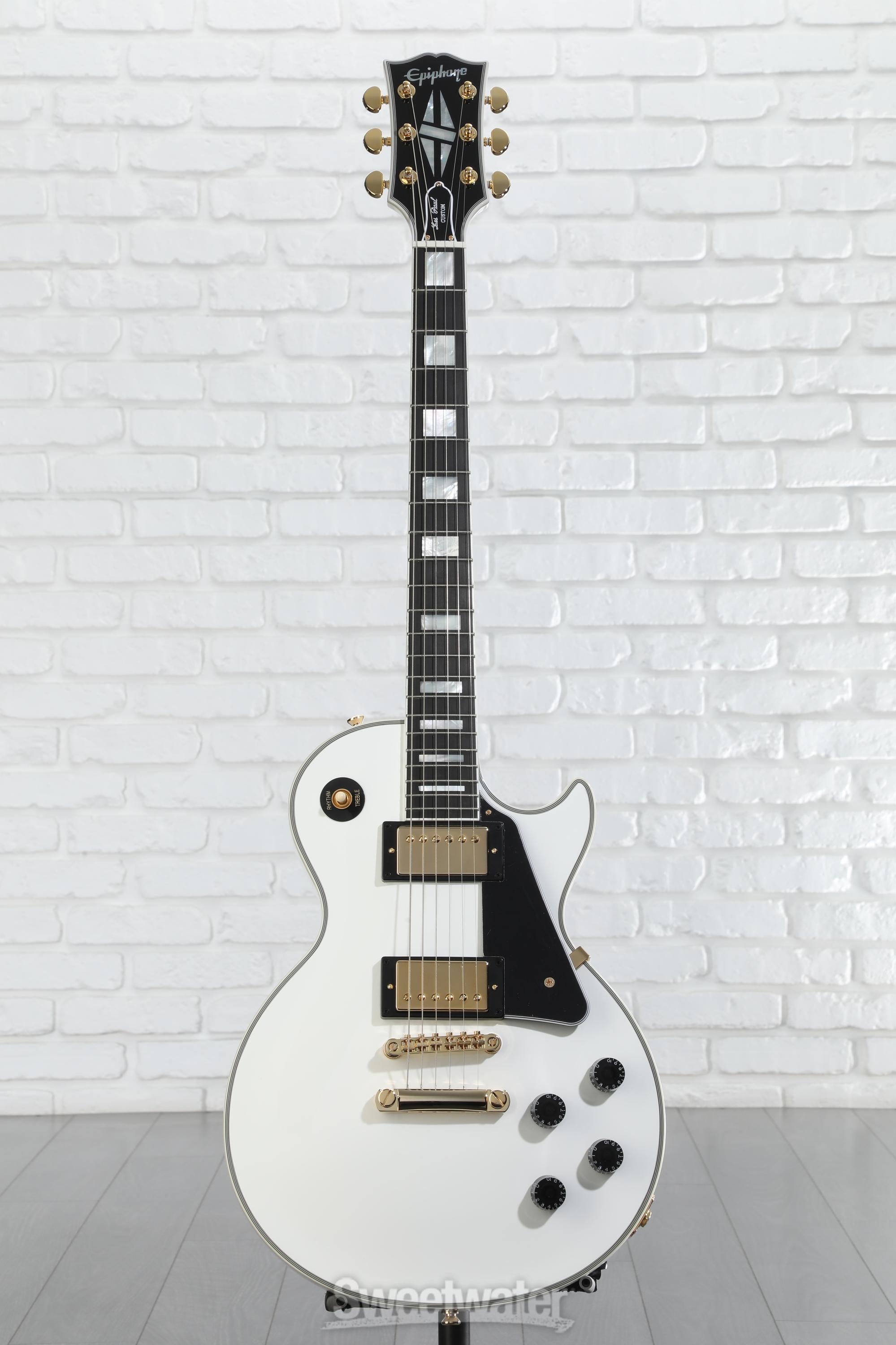 Epiphone Les Paul Custom Electric Guitar - Alpine White | Sweetwater