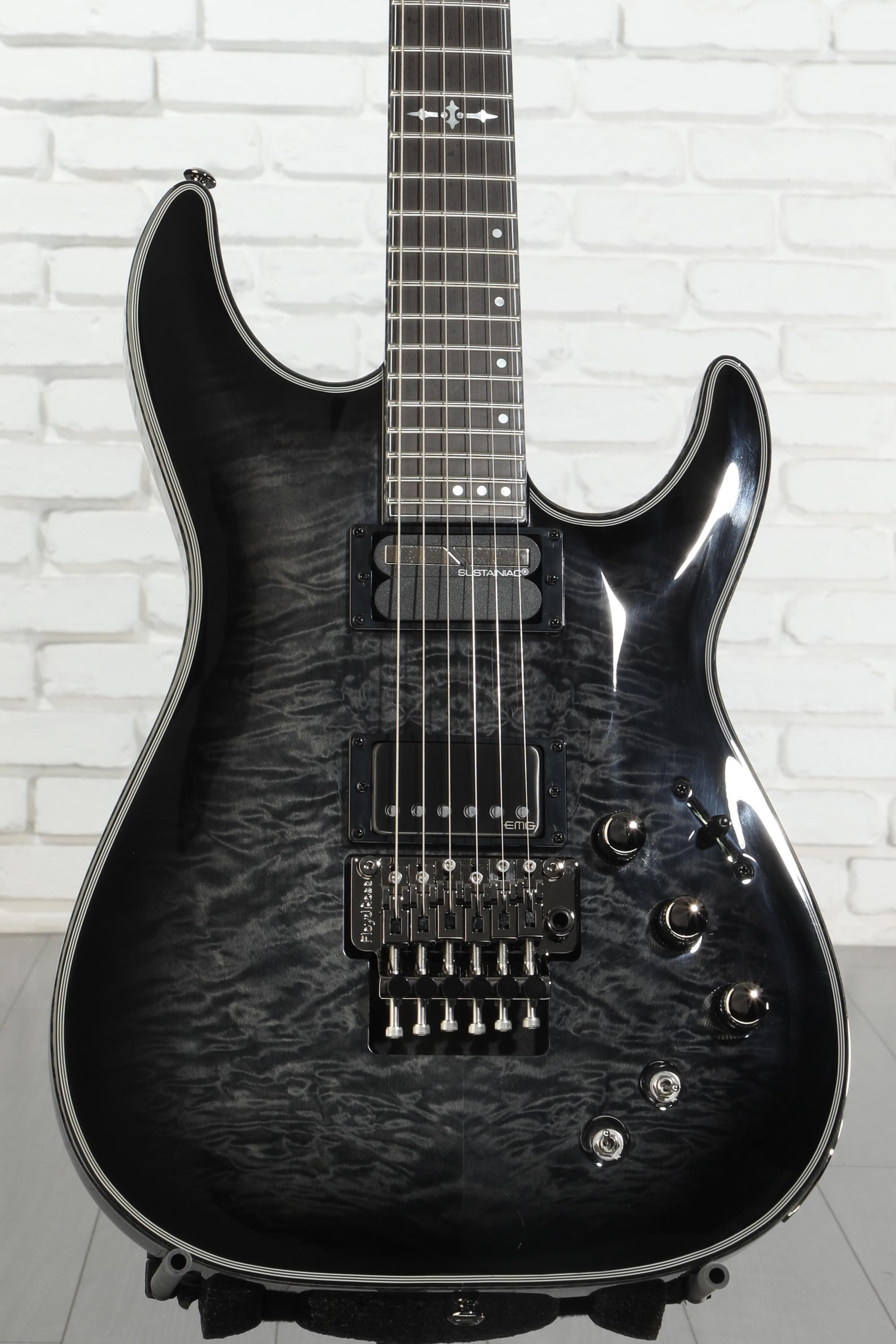 Schecter Hellraiser Hybrid C-1 FR-S Electric Guitar - Trans Black