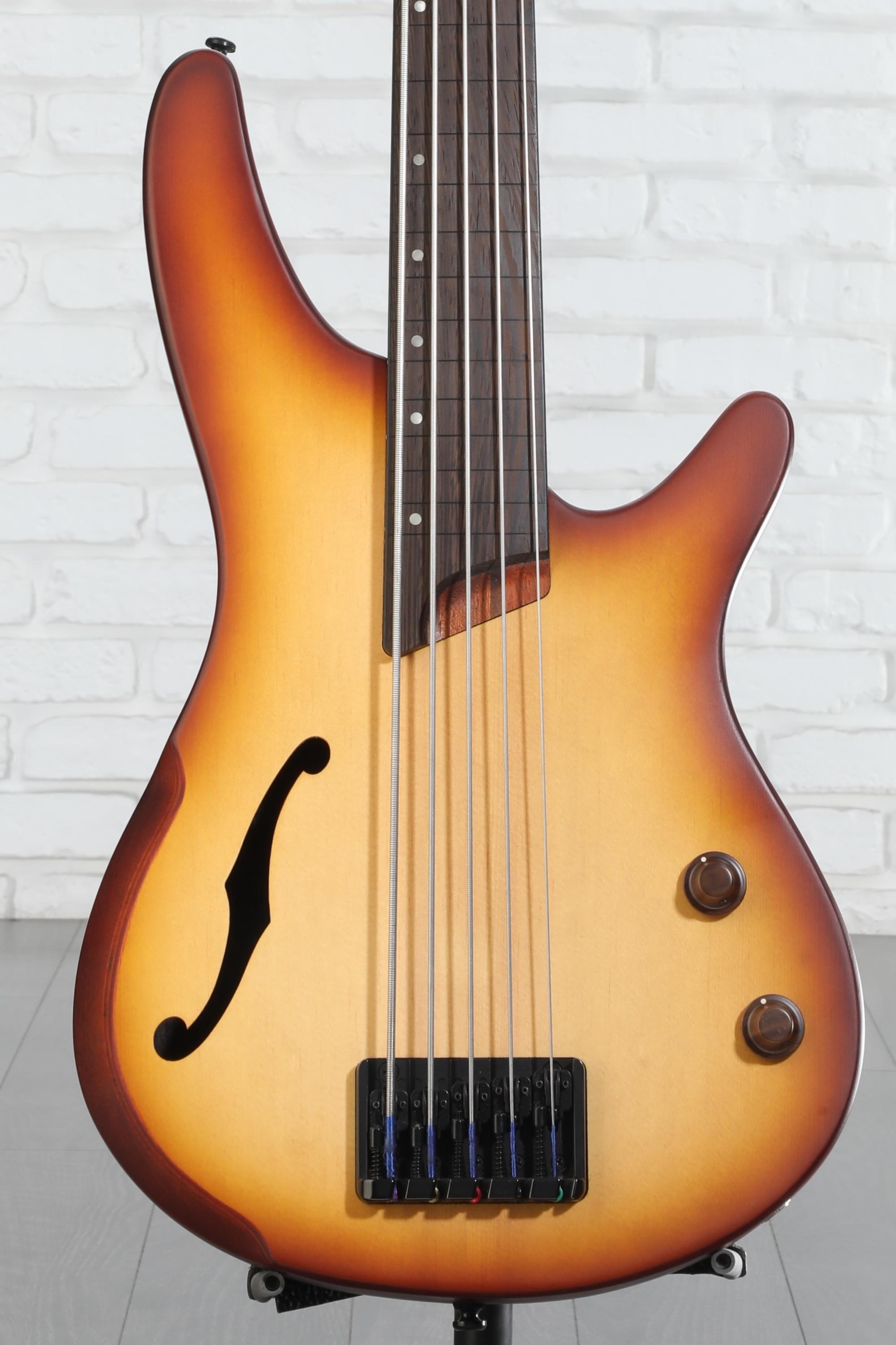 Ibanez SRH505F 5弦 フレットレスベース　5弦べース Ibanez SRH505F Fretless Bass Guitar - Natural Browned Burst