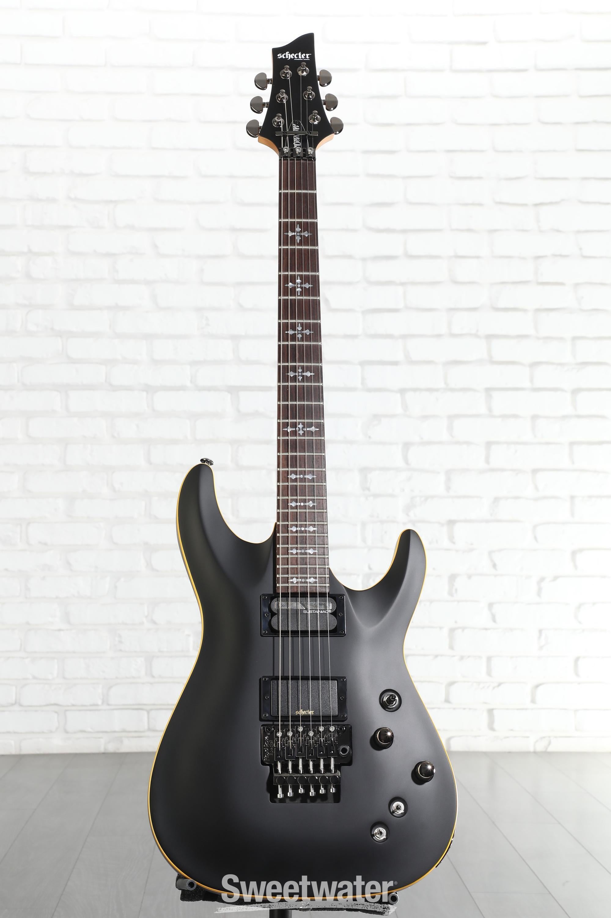 Schecter Demon-6 FR-S Electric Guitar - Satin Black | Sweetwater