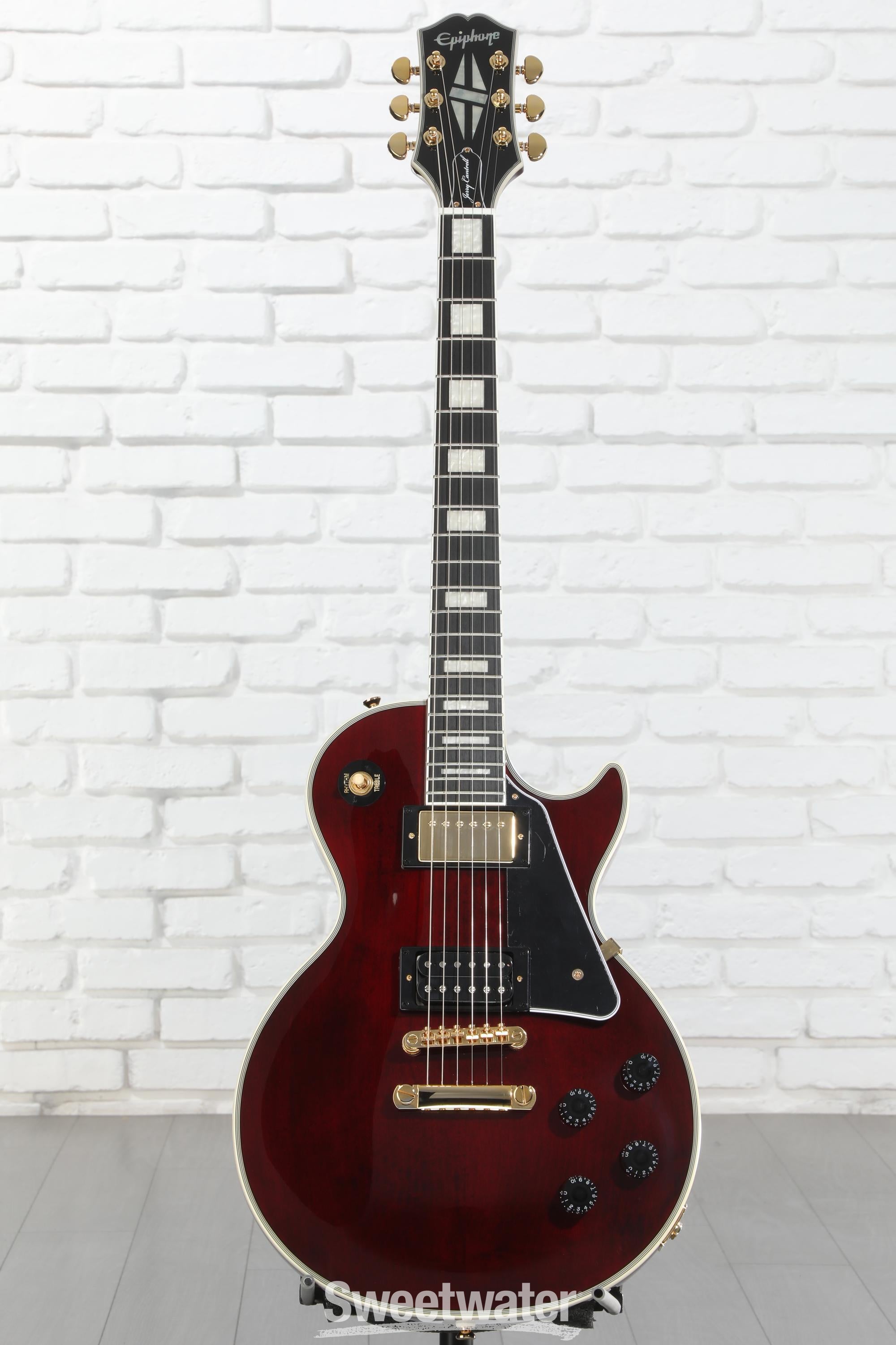 ギター Epiphone / Les Paul Custom Pro Wine Red DISC - Epiphone Limited Edition Les Paul Custom Pro, Wine Red at