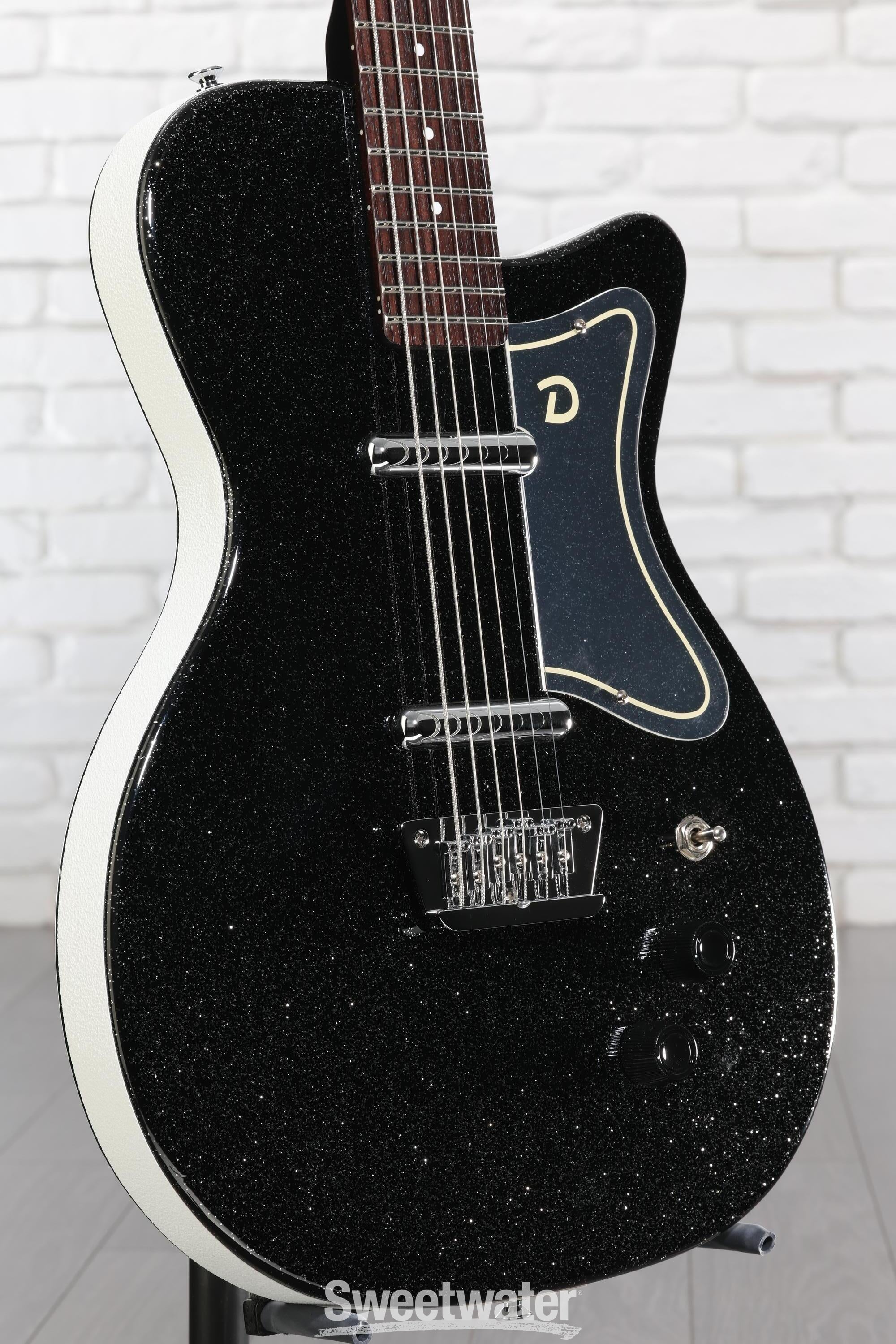 Photo of Danelectro Baritone Electric Guitar - Black Metalflake