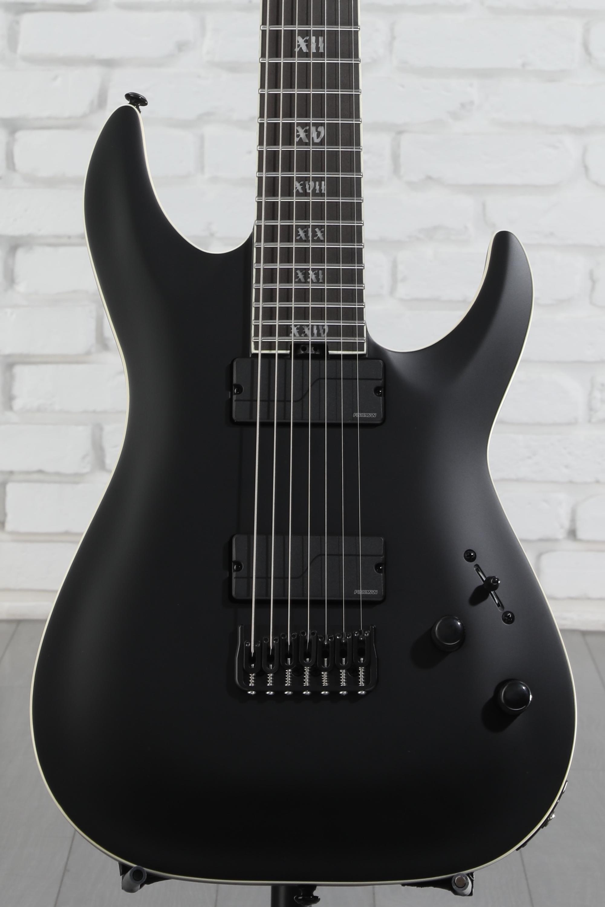 Schecter C-7 SLS Evil Twin Electric Guitar - Satin Black