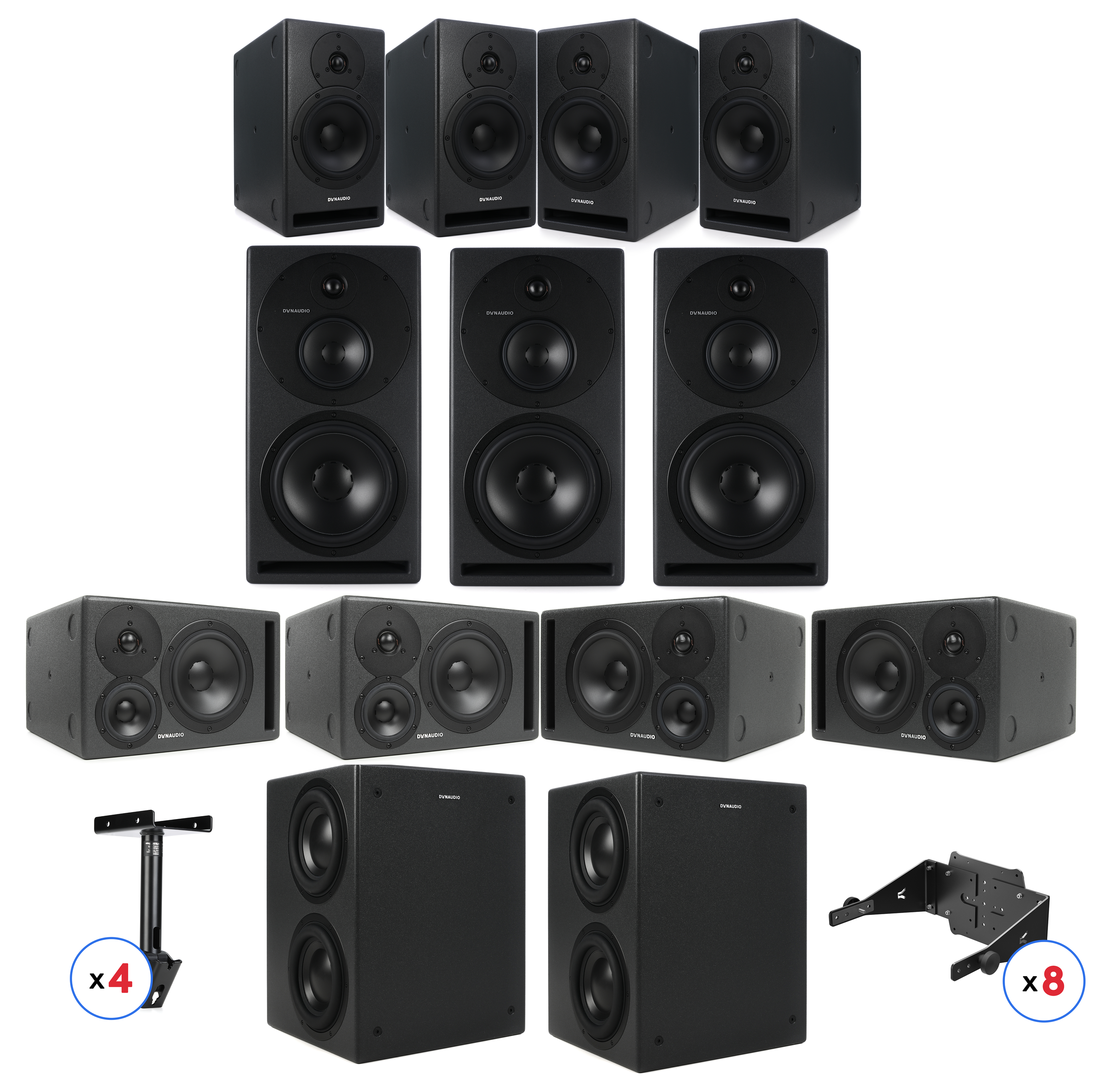Dynaudio 7.1.4 Immersive Audio Studio Monitor System | Sweetwater
