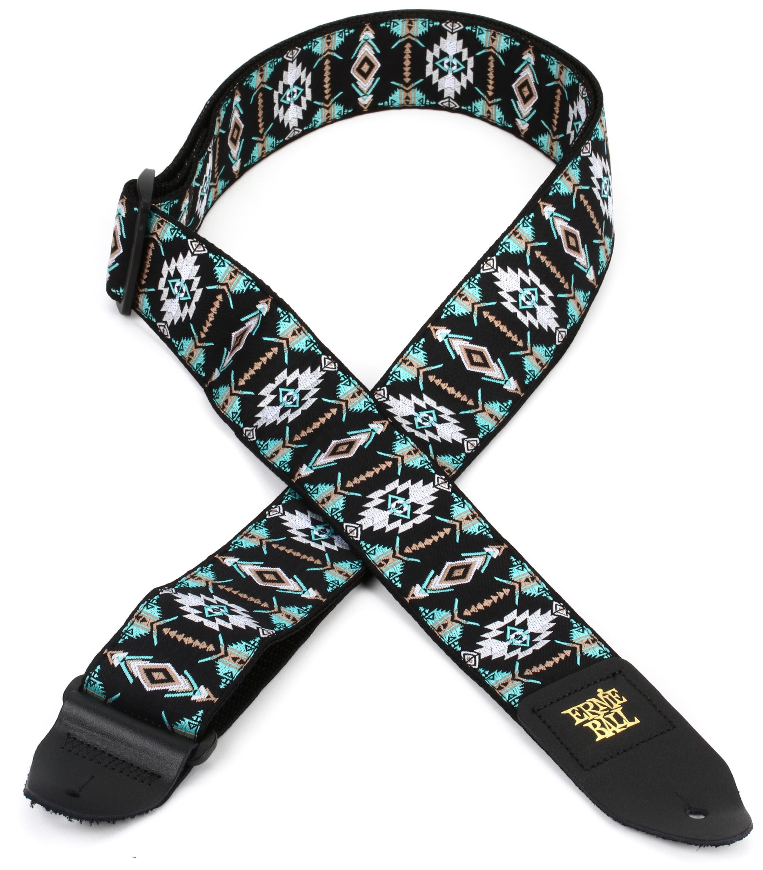 Photo of Ernie Ball Classic Jacquard Guitar Strap - Southwestern Turquoise