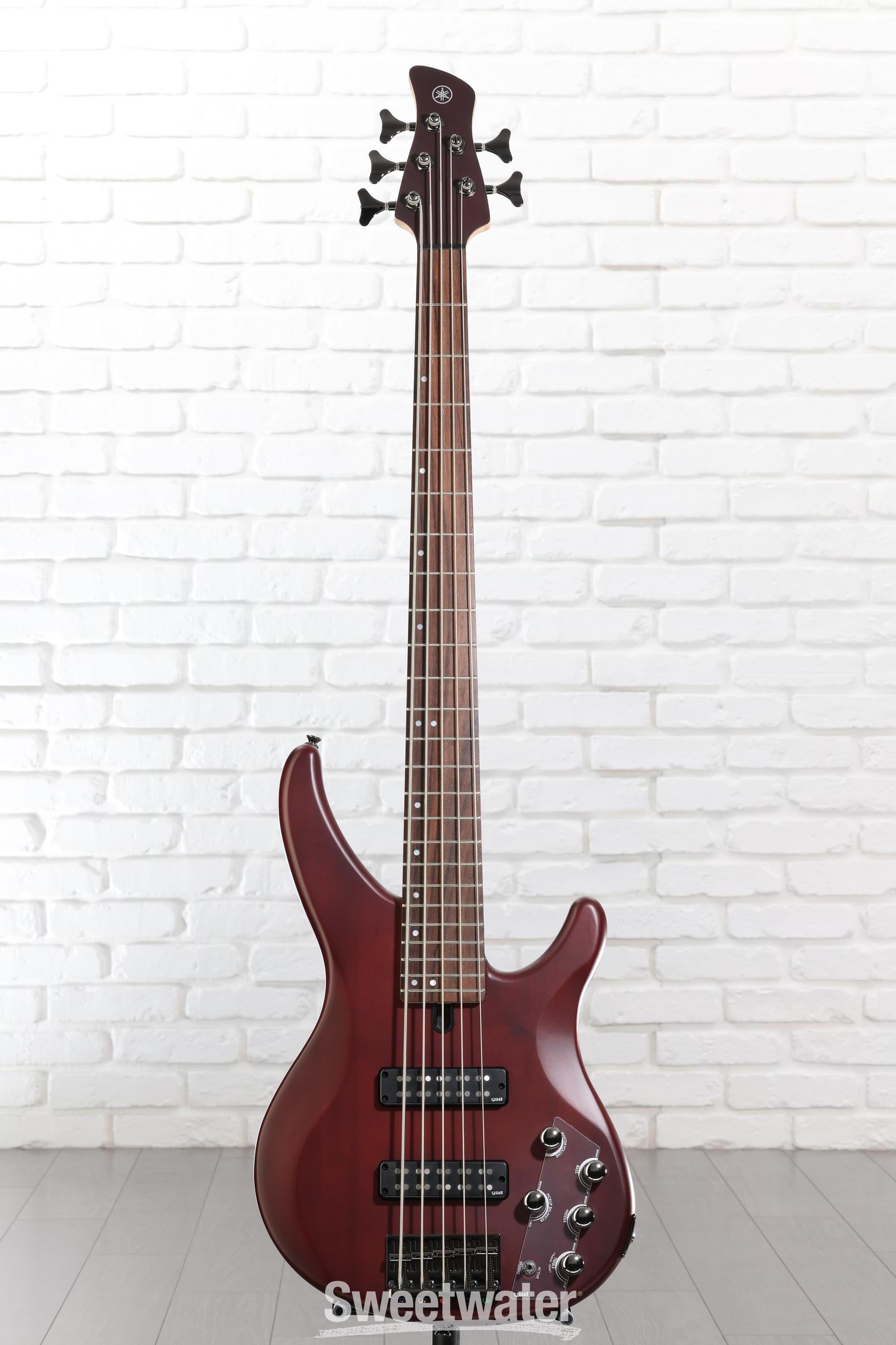 Yamaha TRBX505 5-string Bass Guitar - Translucent Brown | Sweetwater