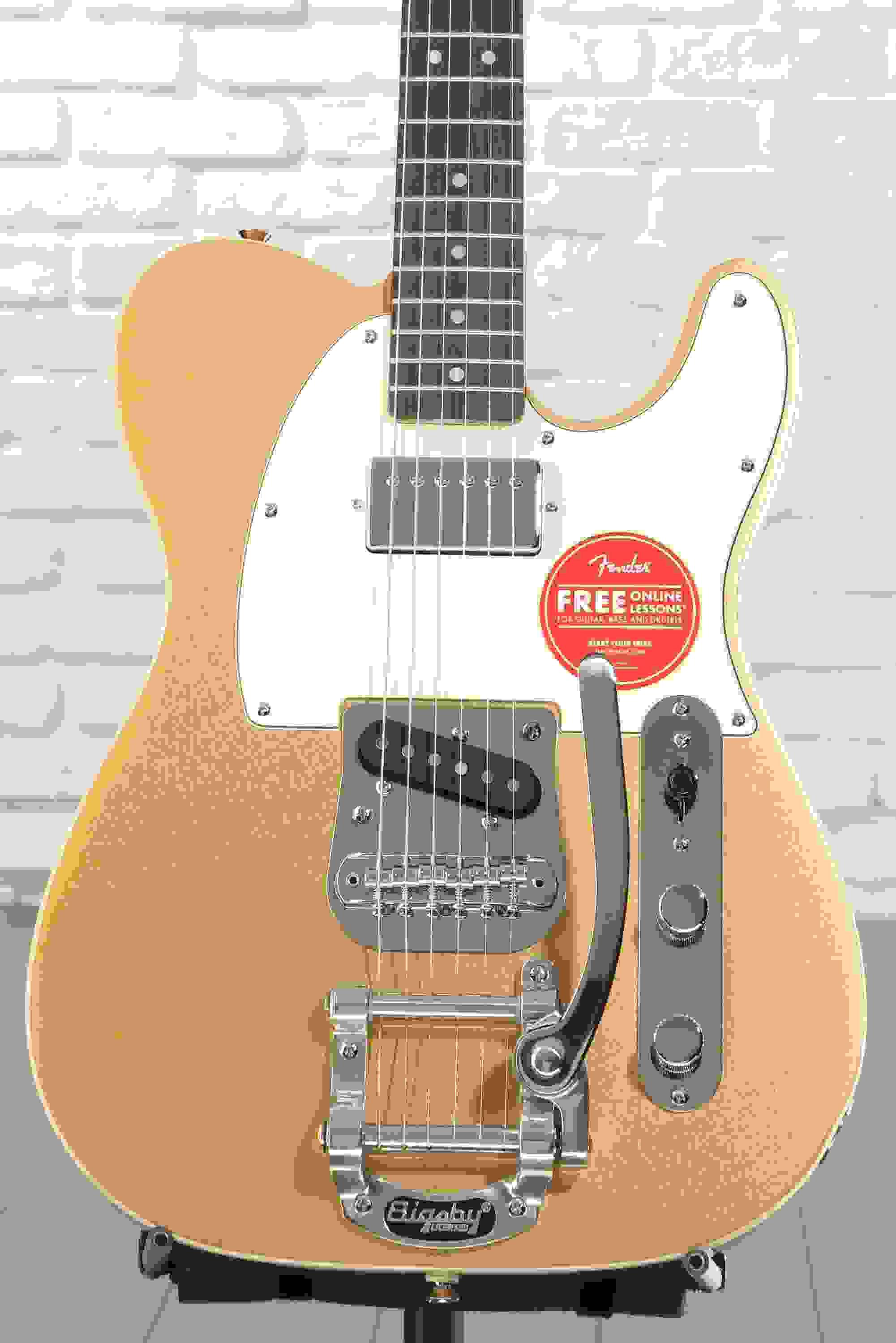 Squier Classic Vibe '60s Custom Telecaster SH with Bigsby Electric Guitar - Aztec Gold