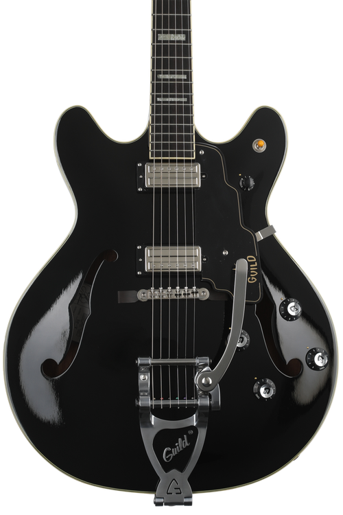 Guild Starfire V with Guild Vibrato - Black | Sweetwater