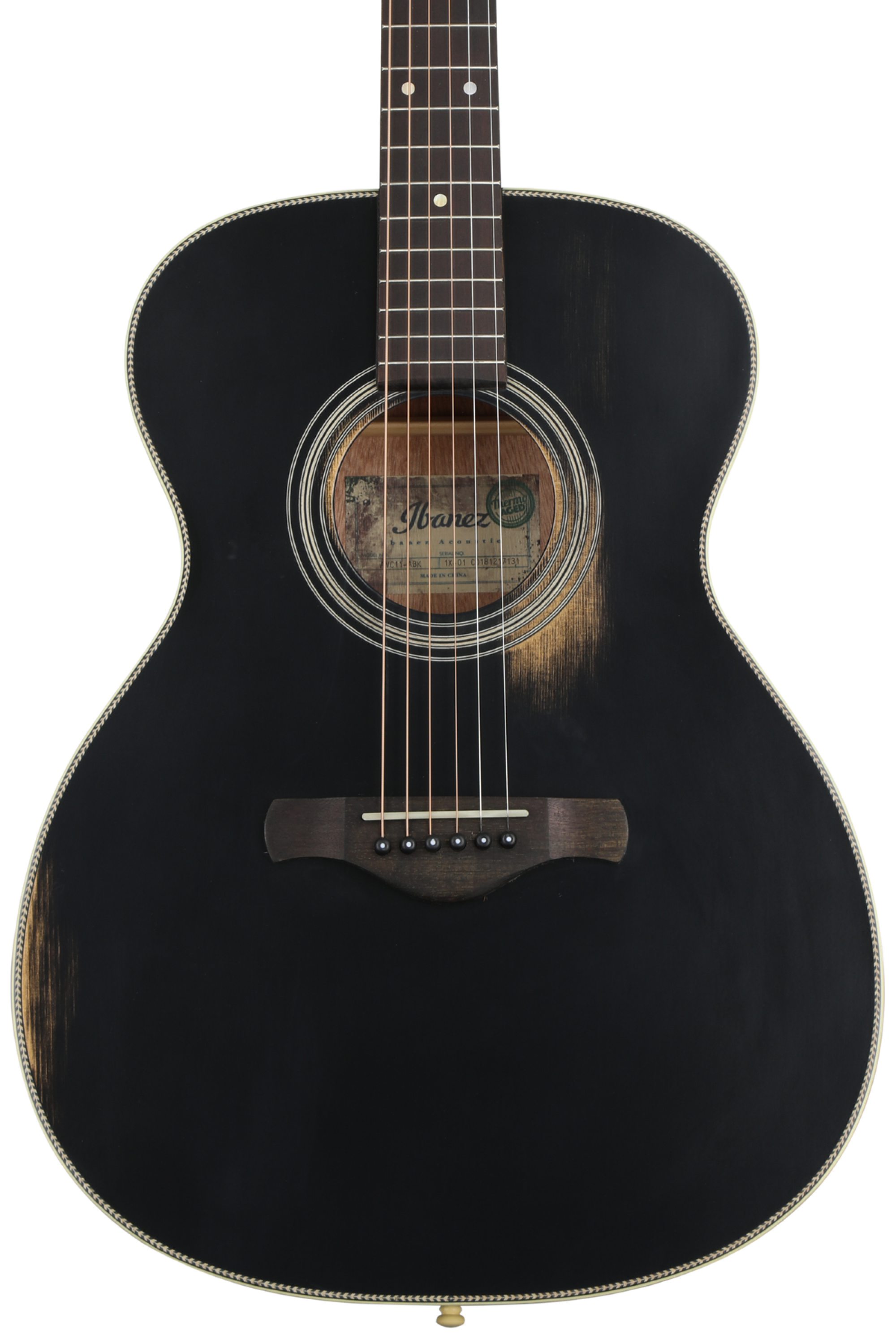 Ibanez Artwood Vintage AVC11 Acoustic Guitar - Antique Black Semi