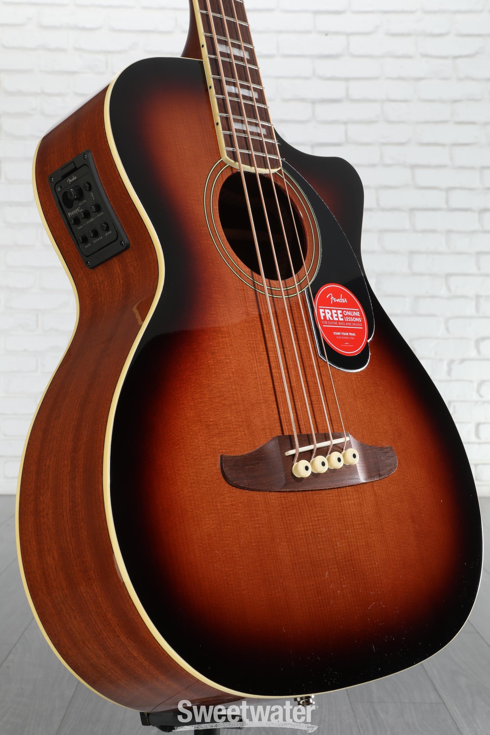 Fender Kingman Acoustic-electric Bass - Shaded Edge Burst | Sweetwater