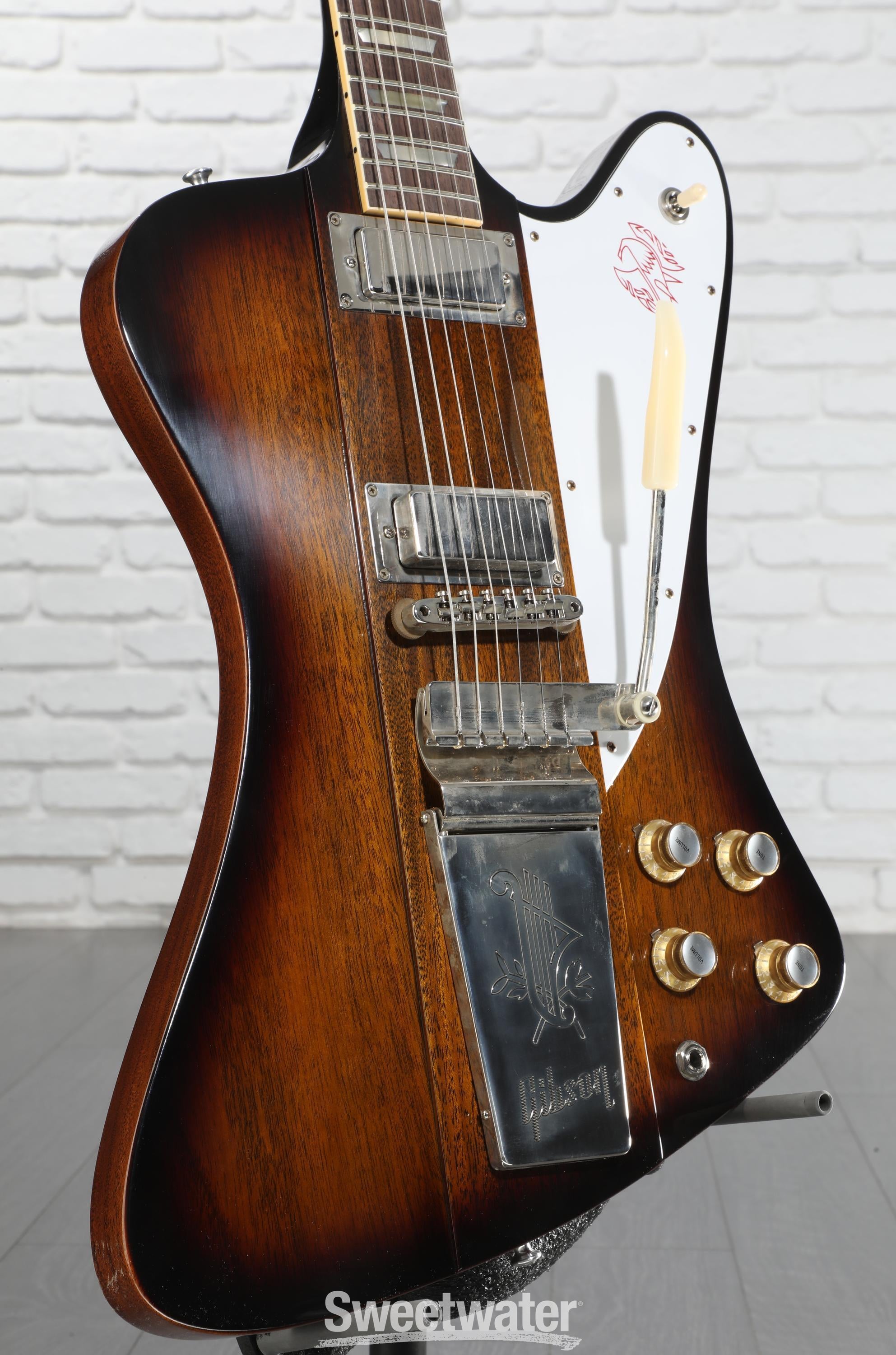 動画あり Gibson Custom Shop Firebird Ⅴ VOS Gibson Custom 1963 Firebird V Electric Guitar - Vintage Sunburst