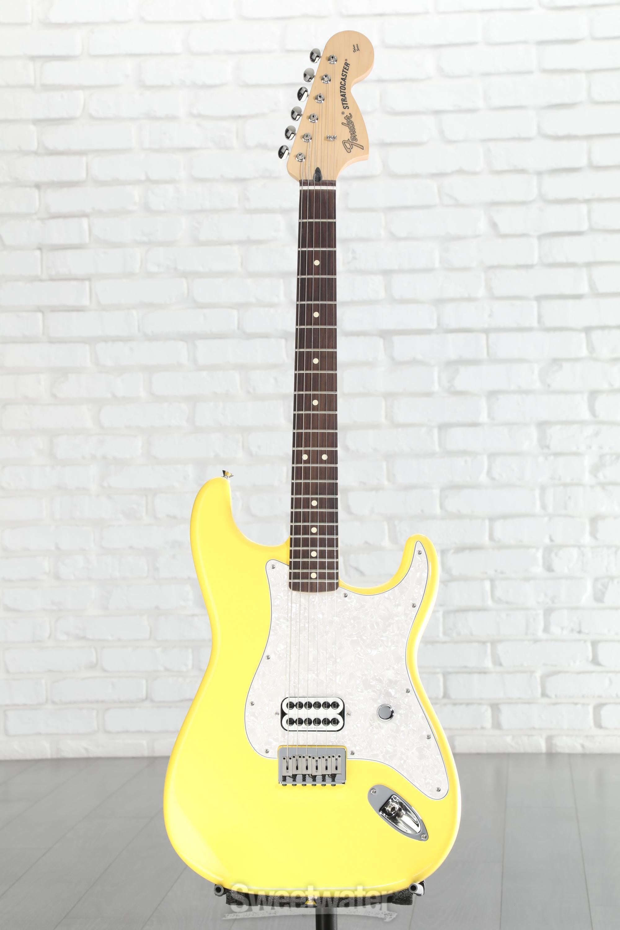 Fender Tom DeLonge Stratocaster Electric Guitar - Graffiti Yellow