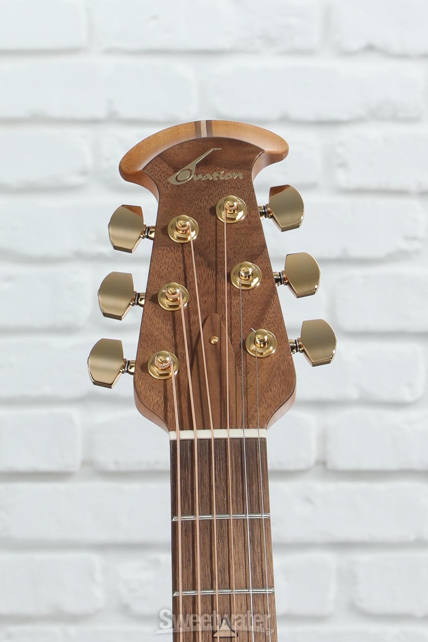 Ovation USA Elite Deep Cutaway E-Acoustic Guitar - Natural