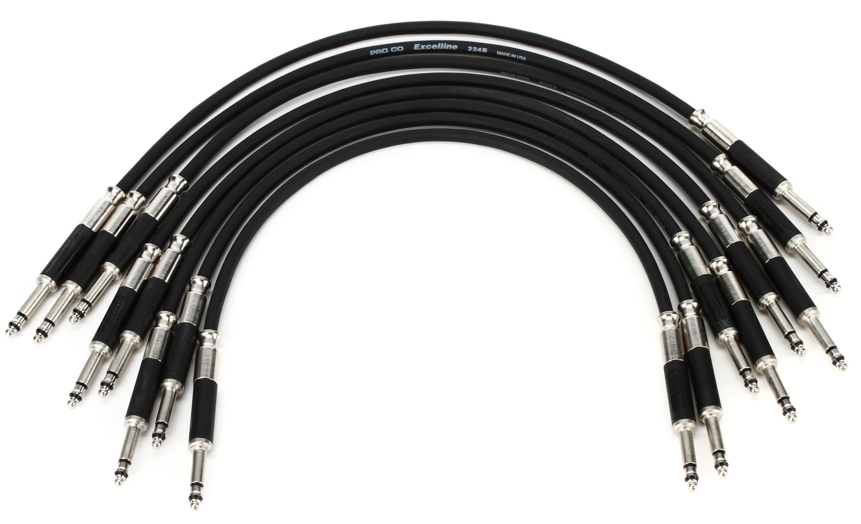 Photo of Pro Co TT8PK-1 Excellines TT Cable 8-pack - 1 foot