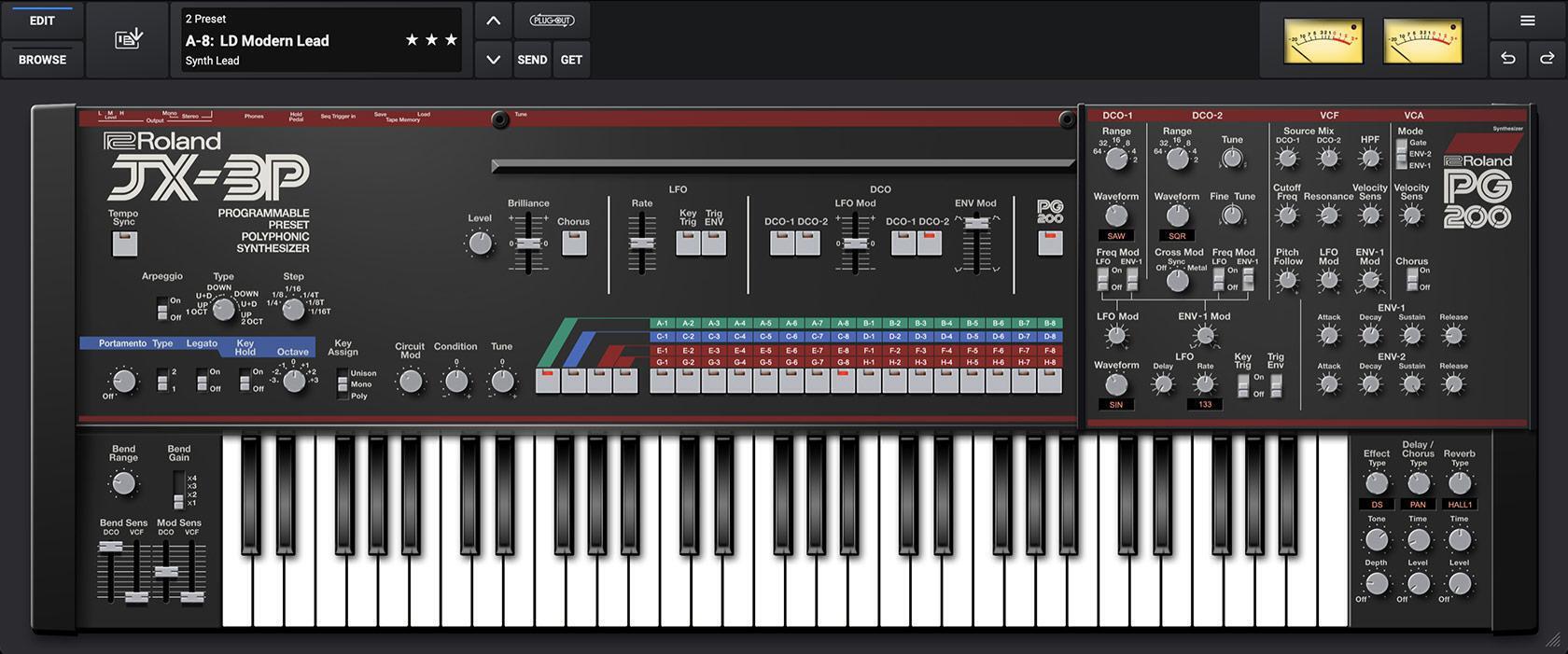 Roland JX-3P Synthesizer Software | Sweetwater