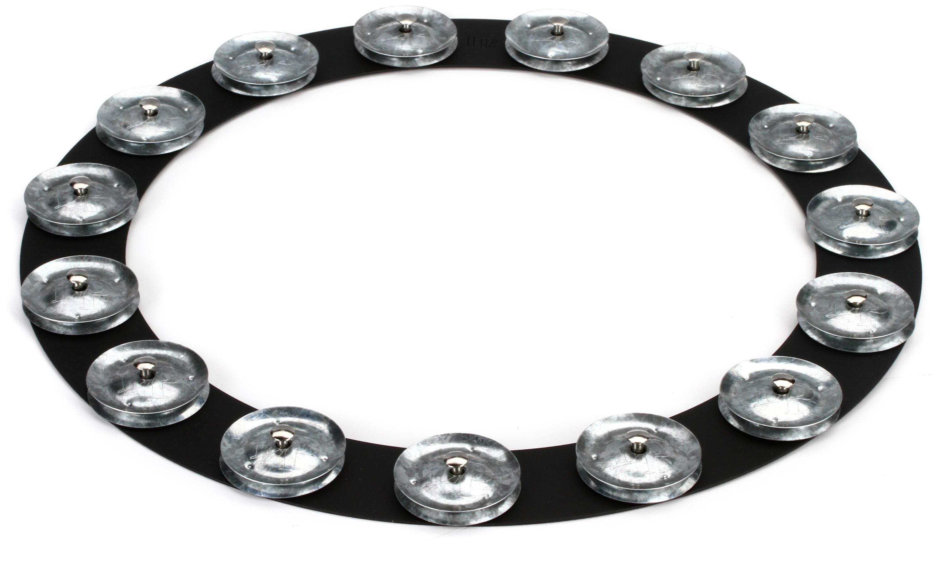 Latin Percussion 14inch TamboRing Black Sand with Steel Jingles