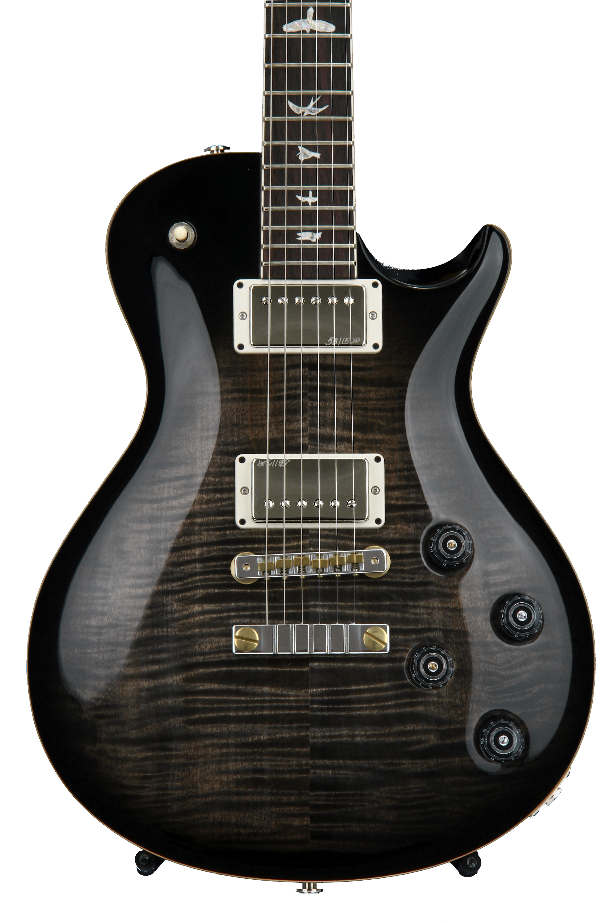 レア! PRS SC245 Artist Package Singlecut PRS SC 245 - Charcoal Burst, Figured Maple | Sweetwater
