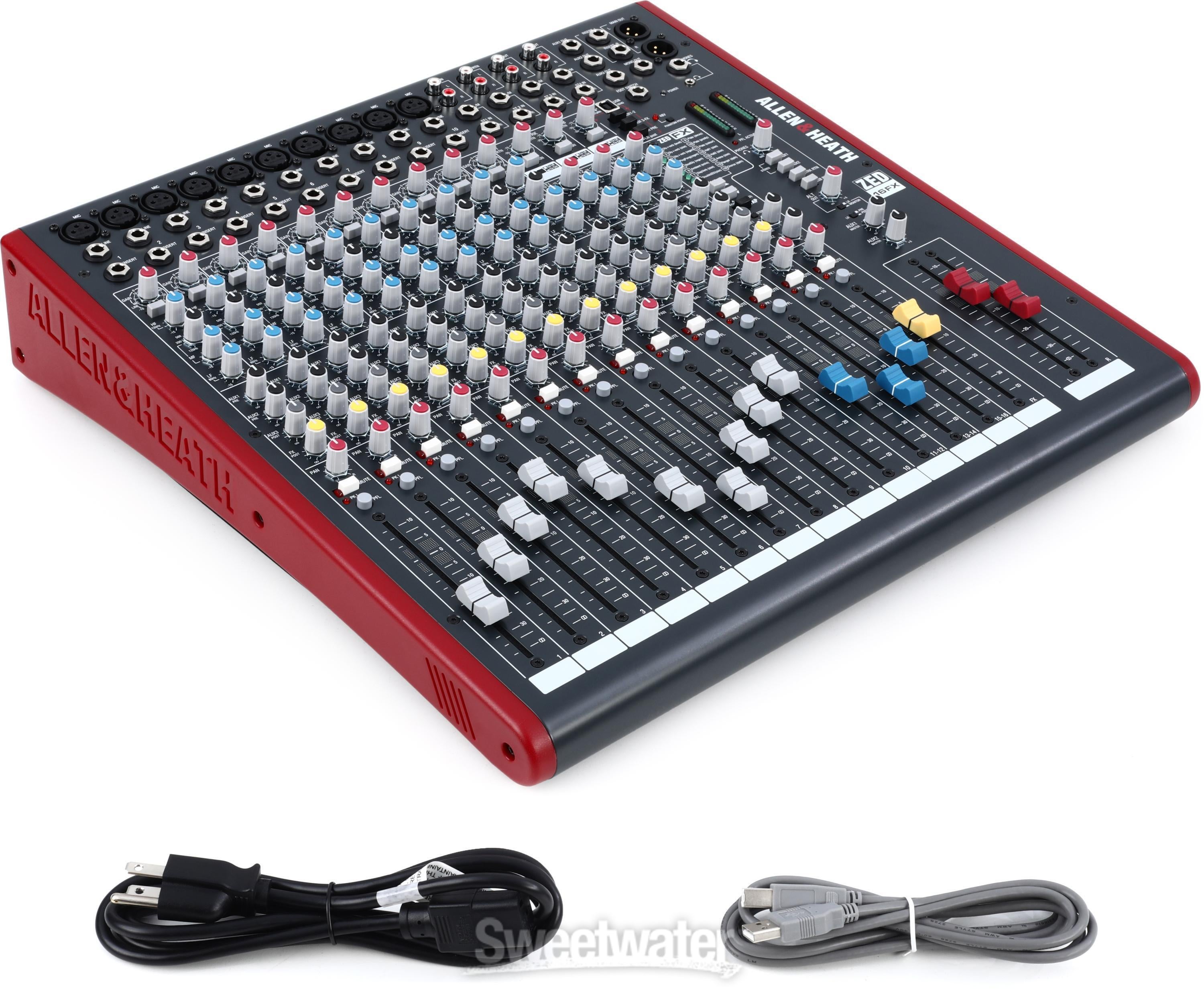 Allen & Heath ZED-16FX 16-channel Mixer with USB Audio Interface 