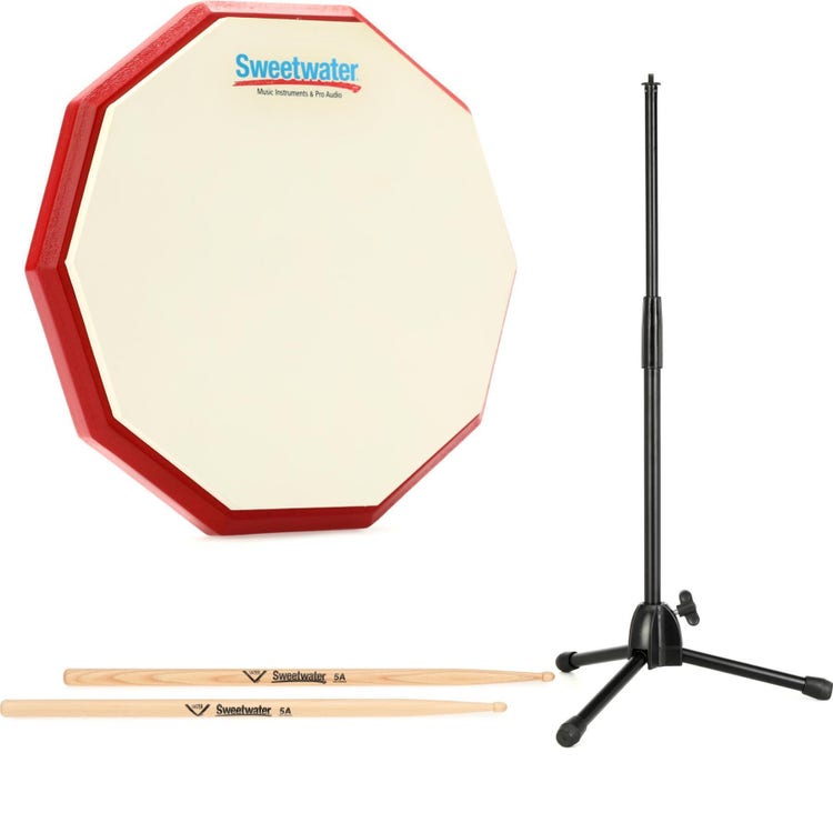 Sweetwater Mountable Practice Pad and Stand Bundle - 6-inch