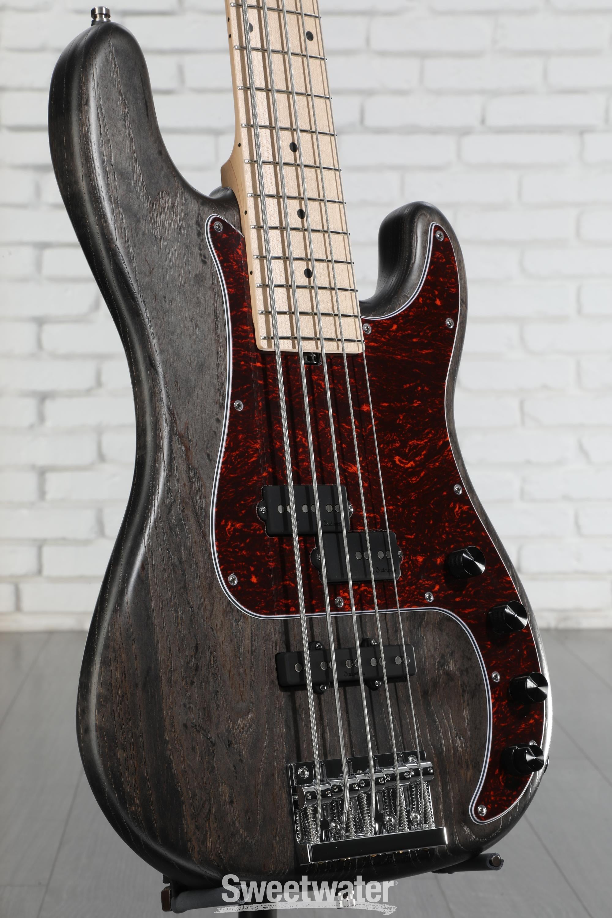 ベース Sadowsky Metroline 21 M/J5 ASH Black Sadowsky MetroLine 21-fret Hybrid P/J Bass, Swamp Ash Body